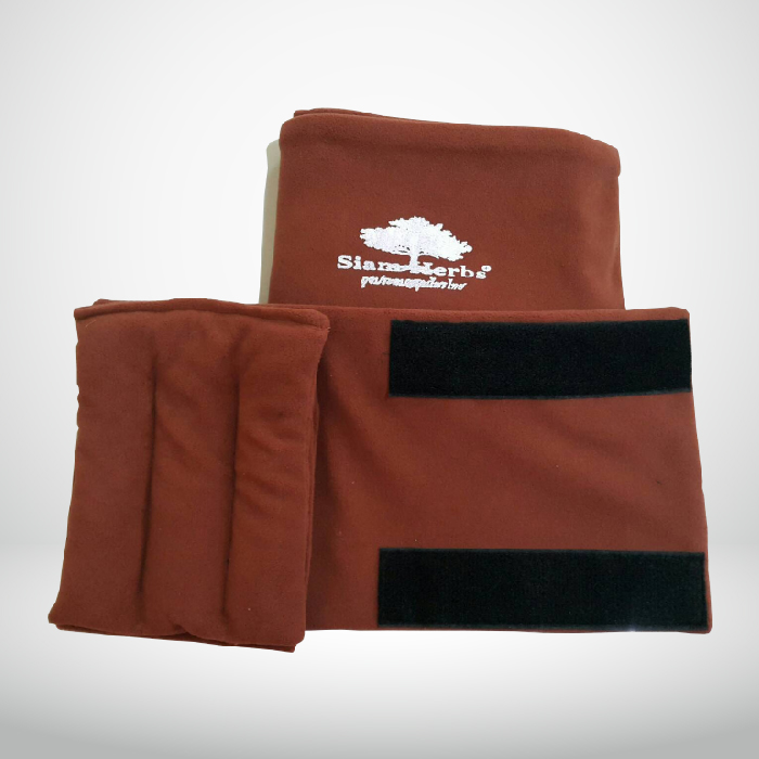 ถุงประคบสมุนไพรไมโครเวฟ เข่า (Thai herbal's compress bag for knee by using microwave)