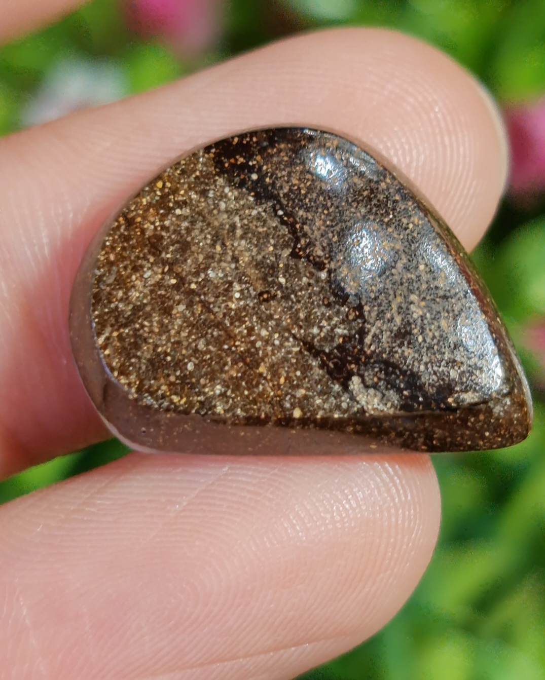 พลอย โบลเดอร์ โอปอล ออสเตรเลีย Australian Boulder Opal 14.3 กะรัต (Cts.) พลอยแท้ อัญมณีมงคลประจําวันเกิด เครื่องประดับพลอย