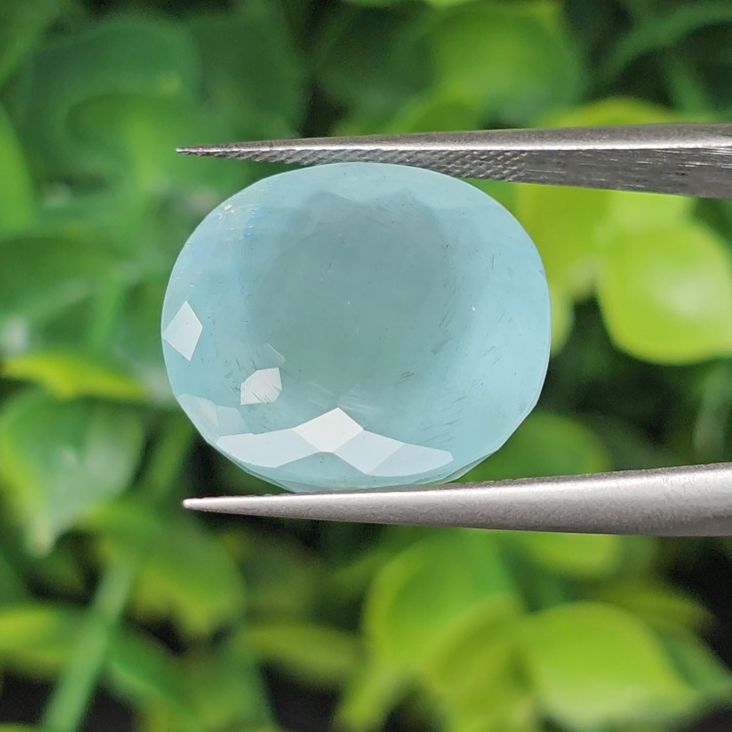 พลอย อความารีน Aquamarine 16.00 กะรัต (Cts.) พลอยแท้ อัญมณีมงคลประจําวันเกิด เครื่องประดับพลอย