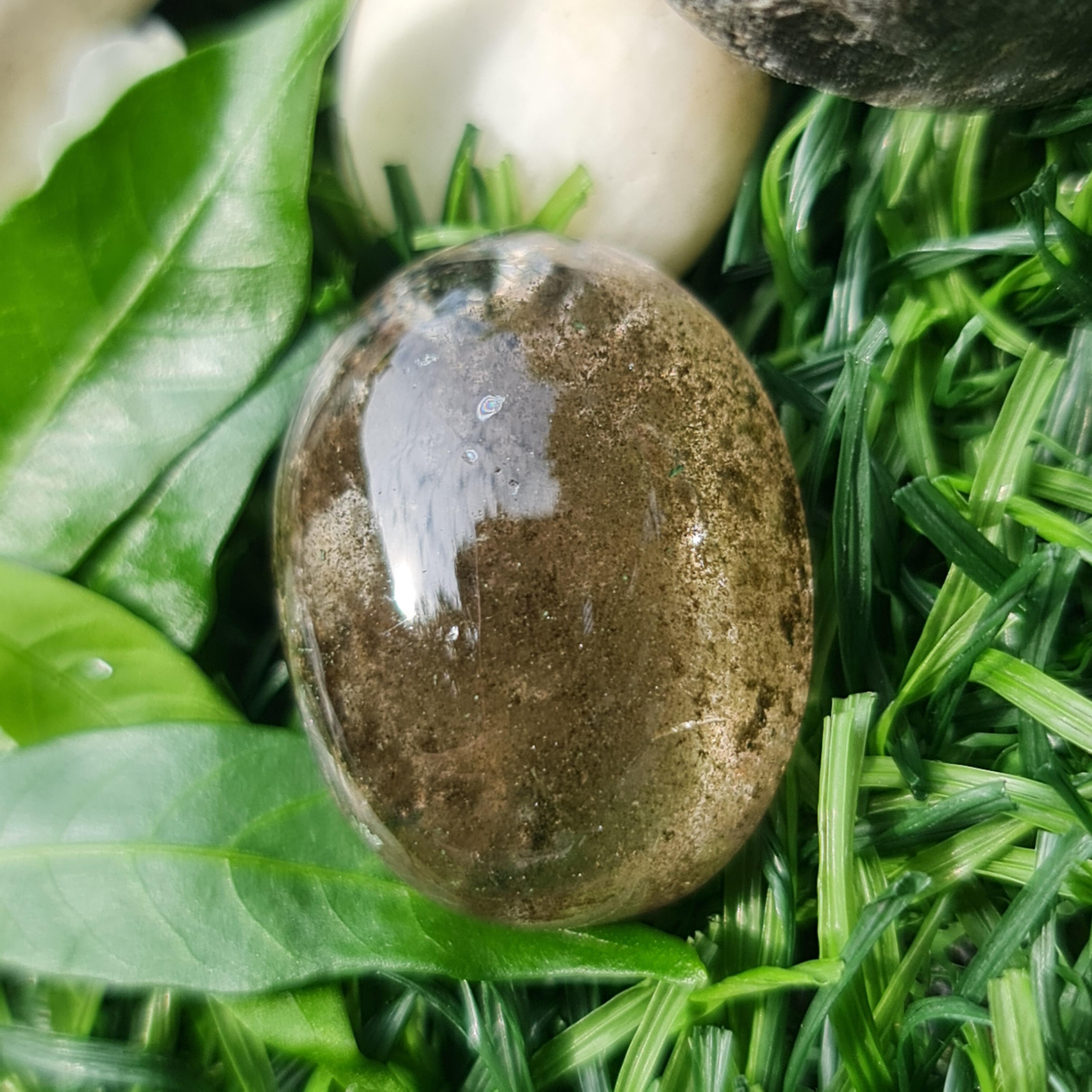 โป่งข่าม ควอตซ์ Rutilated Quartz 38.83 กะรัต Cts. พลอยแท้ อัญมณีมงคลประจําวันเกิด เครื่องประดับพลอย