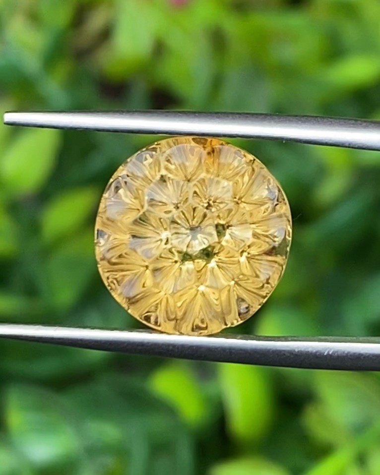 พลอย ซิทริน Citrine 6.03 กะรัต (Cts.) พลอยแท้ อัญมณีมงคลประจําวันเกิด เครื่องประดับพลอย