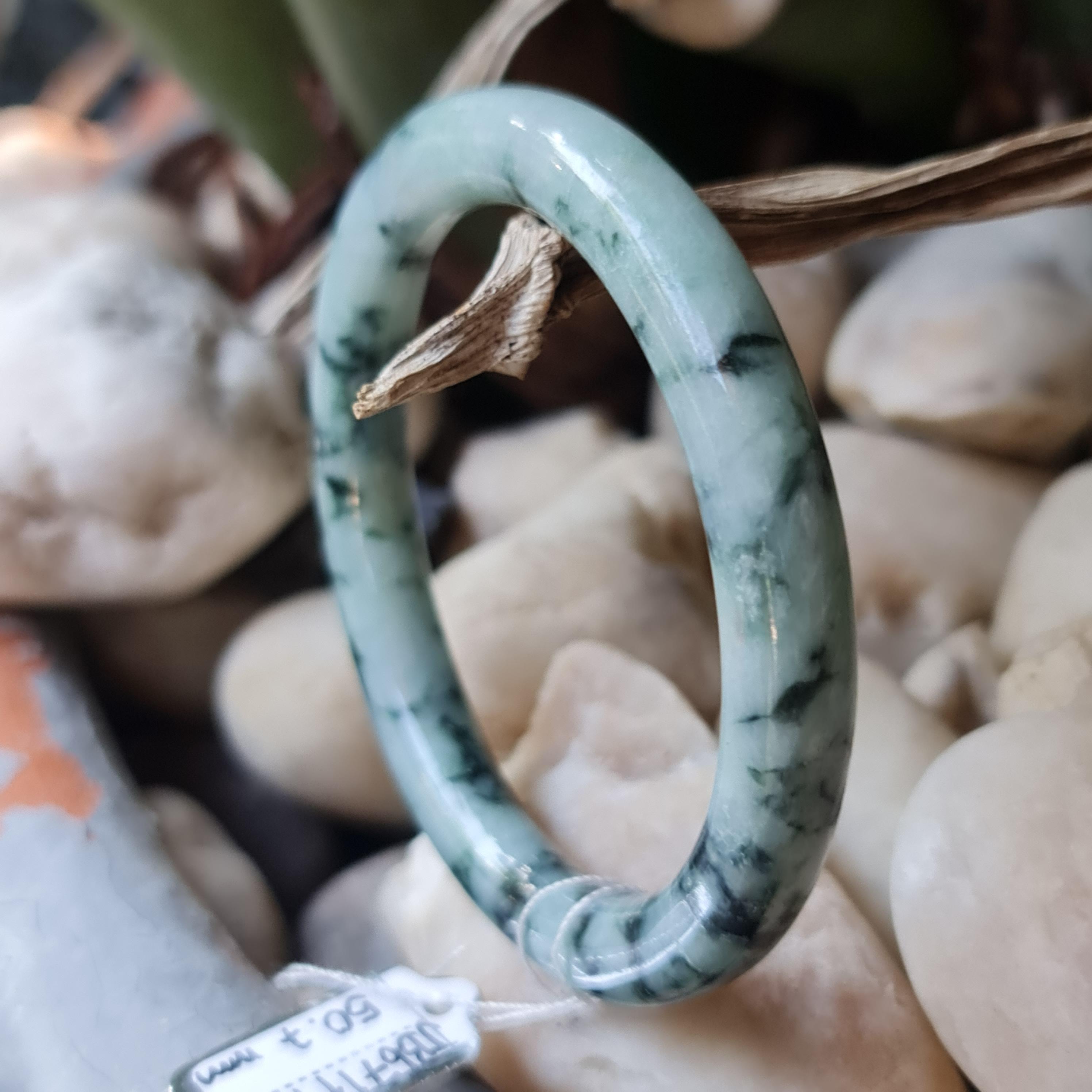 JB6711151 หยก พม่า แท้ Jade กำไลหยก 50.7 มม. (Jadeite bracelet) พม่า (Myanmar)