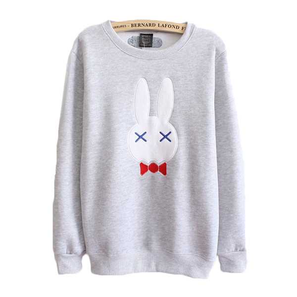 เสื้อสเวตเตอร์กันหนาว ปักลายกระต่าย (12327H)