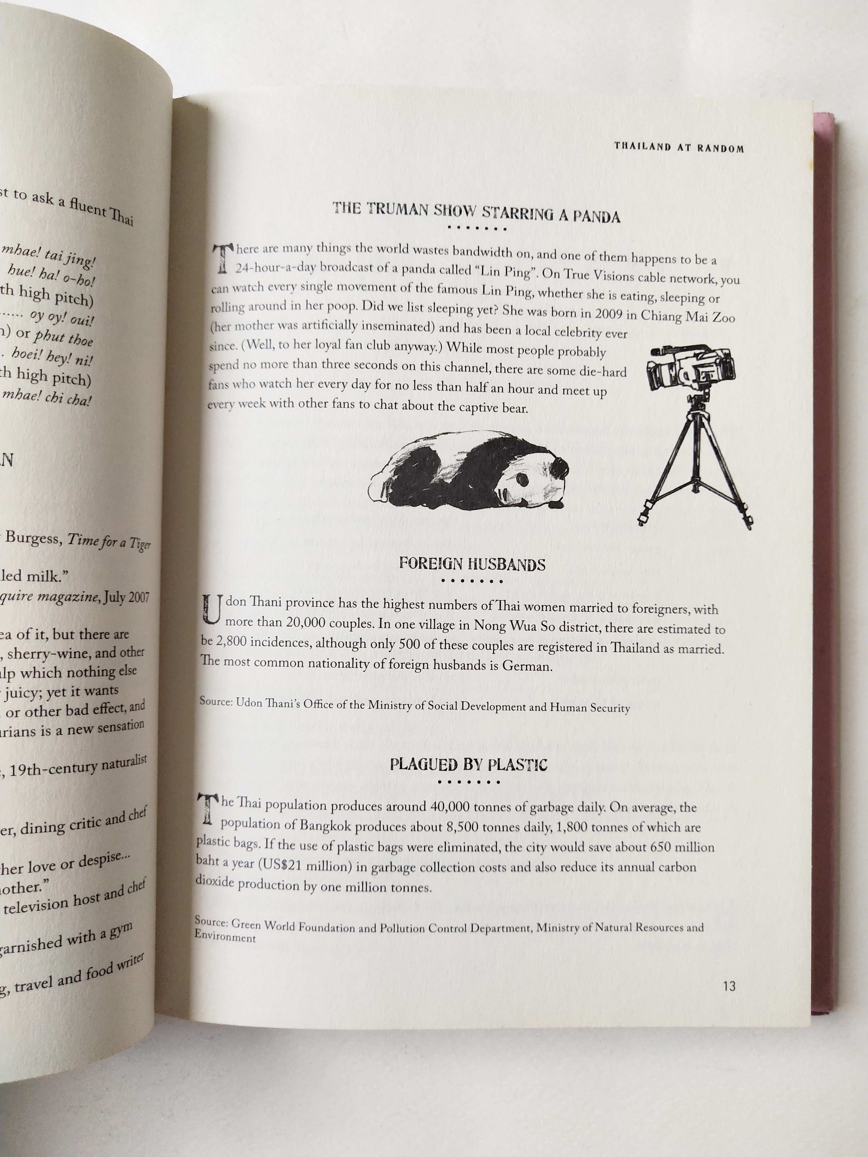 หนังสือภาษาอังกฤษ บันทึกเกี่ยวกับสิ่งต่างๆในประเทศไทย **ปกนอกมีรอยขาดเล็กน้อยตามภาพ,Thailand Random ,Editions Didier Millet, 2012 Printed by Tien Hab Pren, Singapore