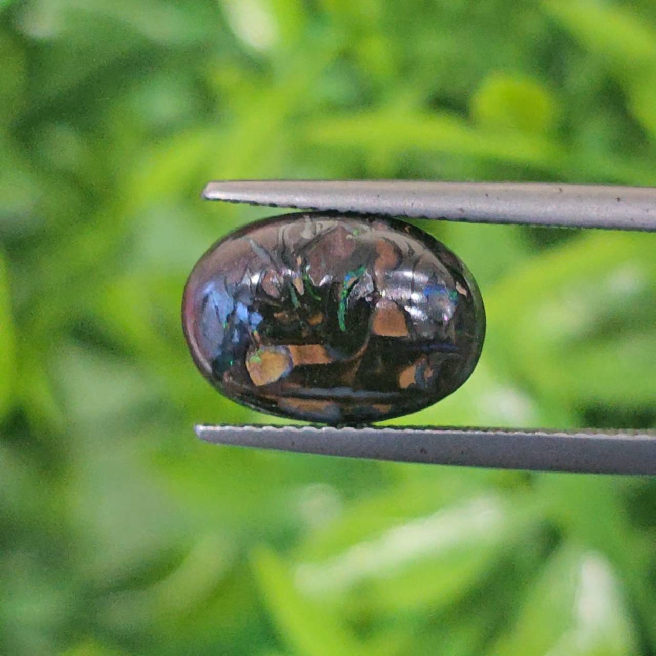 พลอย โบลเดอร์ โอปอล ออสเตรเลีย Australian Boulder Opal 6.87 กะรัต (Cts.) พลอยแท้ อัญมณีมงคลประจําวันเกิด เครื่องประดับพลอย