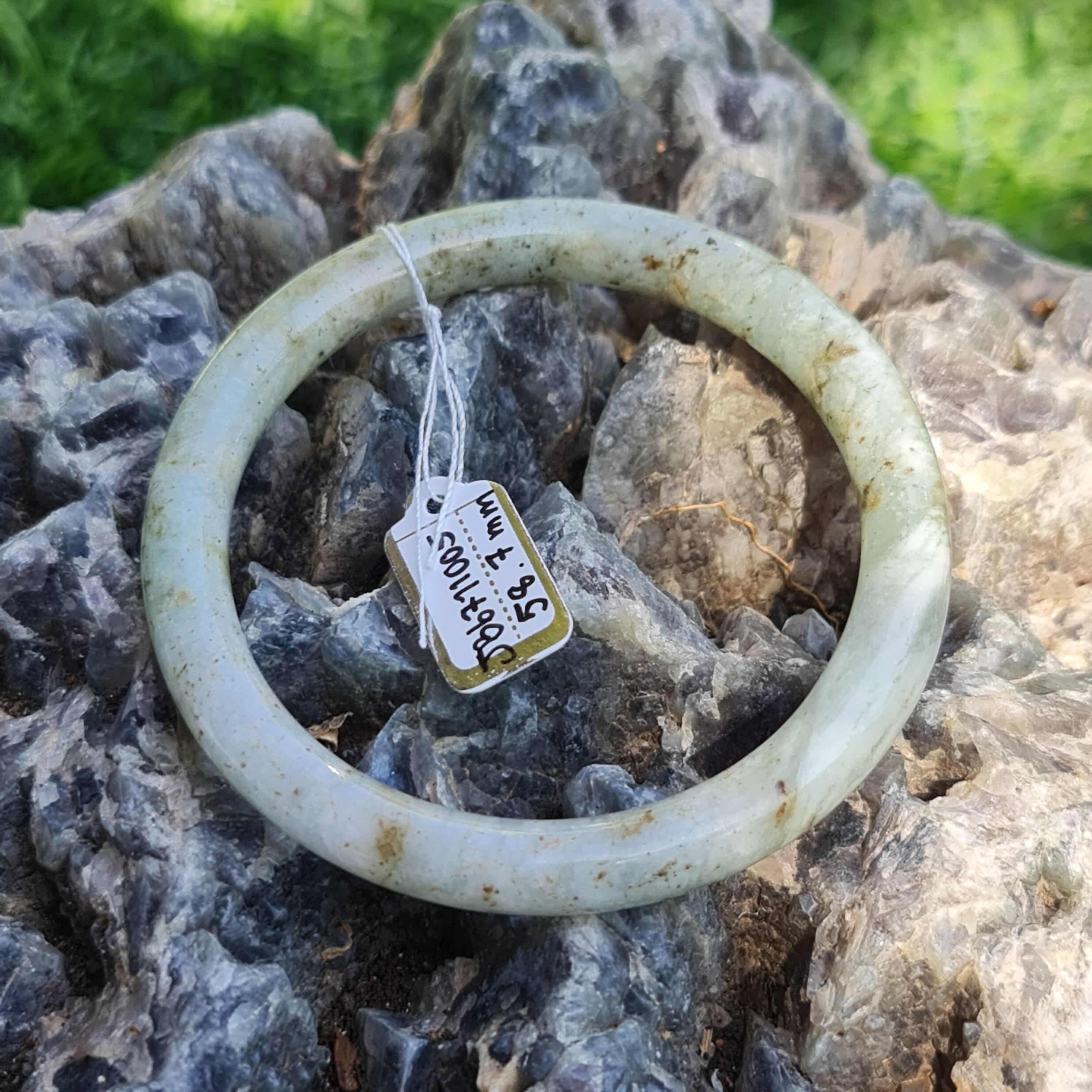 JB6711005 หยก พม่า แท้ Jade กำไลหยก 58.7 มม. (Jadeite bracelet) พม่า (Myanmar)