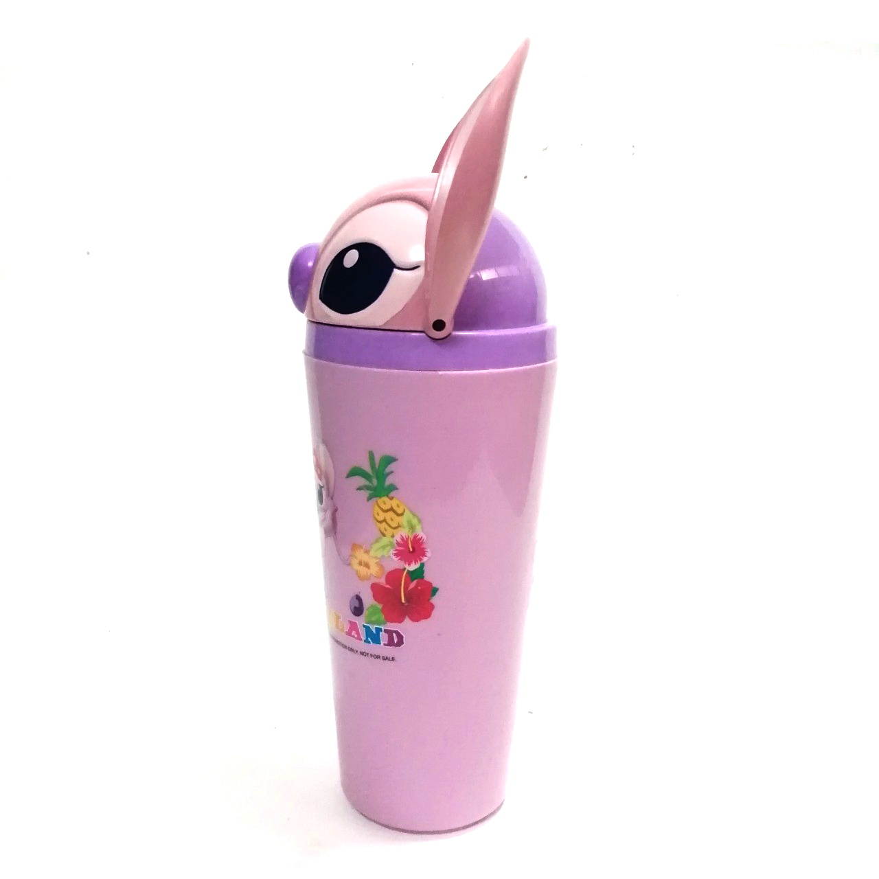 ของสะสมสติ๊ชสีม่วง เป็นฝาแก้วน้ำพลาสติกสีม่วง ลายสติซ จาก ลีโลแอนด์สติ๊ช Lelo and Stich งานสะสมเก่าจากเซเว่นอีเลฟเว่น