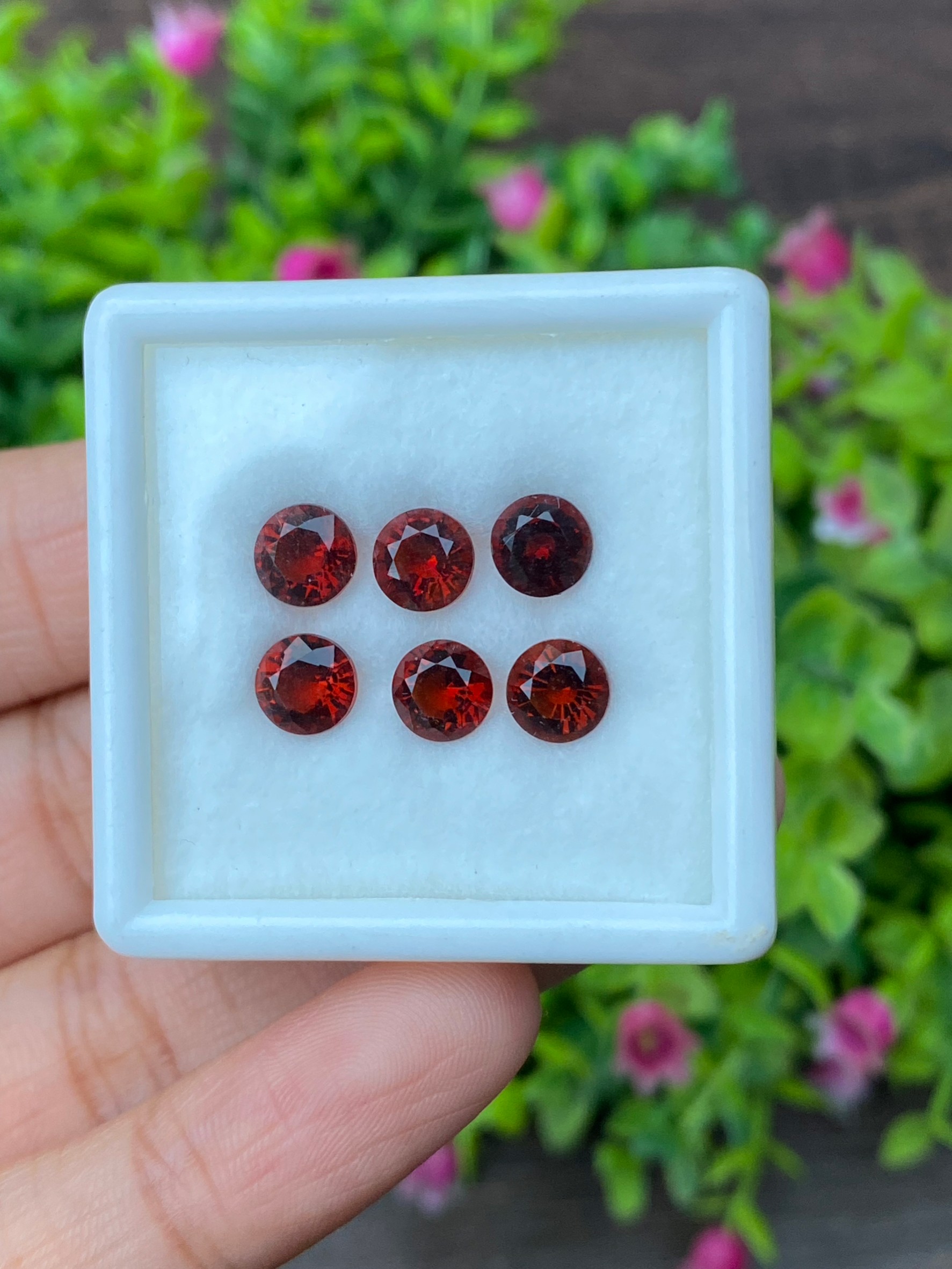พลอย ซิทริน Citrine 4.87 กะรัต(Cts.) 6 เม็ด Pcs. พลอยแท้ อัญมณีมงคลประจําวันเกิด เครื่องประดับพลอย