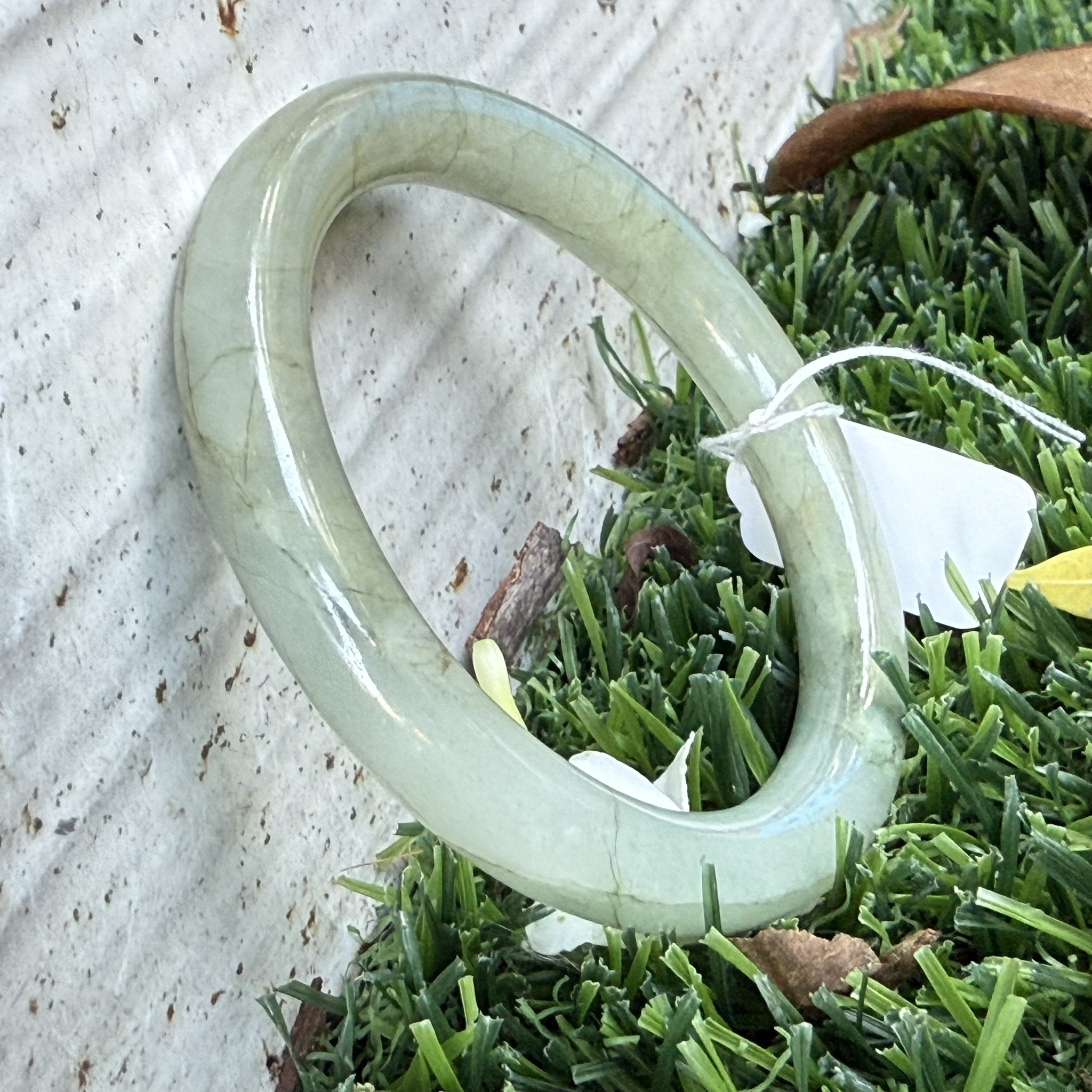 JB6711085 หยก พม่า แท้ Jade กำไลหยก (Jadeite bracelet) พม่า (Myanmar) 50.3 มม.