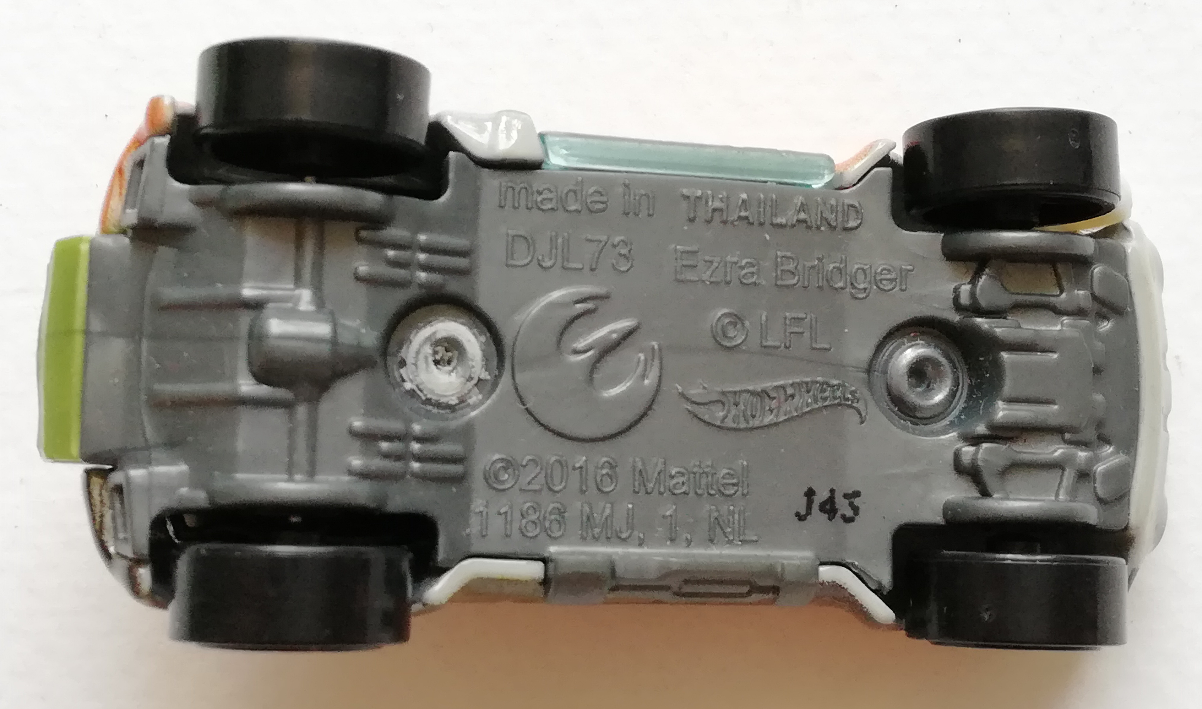 Die Cast, รถเหล็กสีส้มลายเอสร่า บริสเจอร์ EZRA BRIDGER จาก สตาร์วอรส์ Star Wars ,DLA73,2016 Mattel**ไม่มีแพ็ค