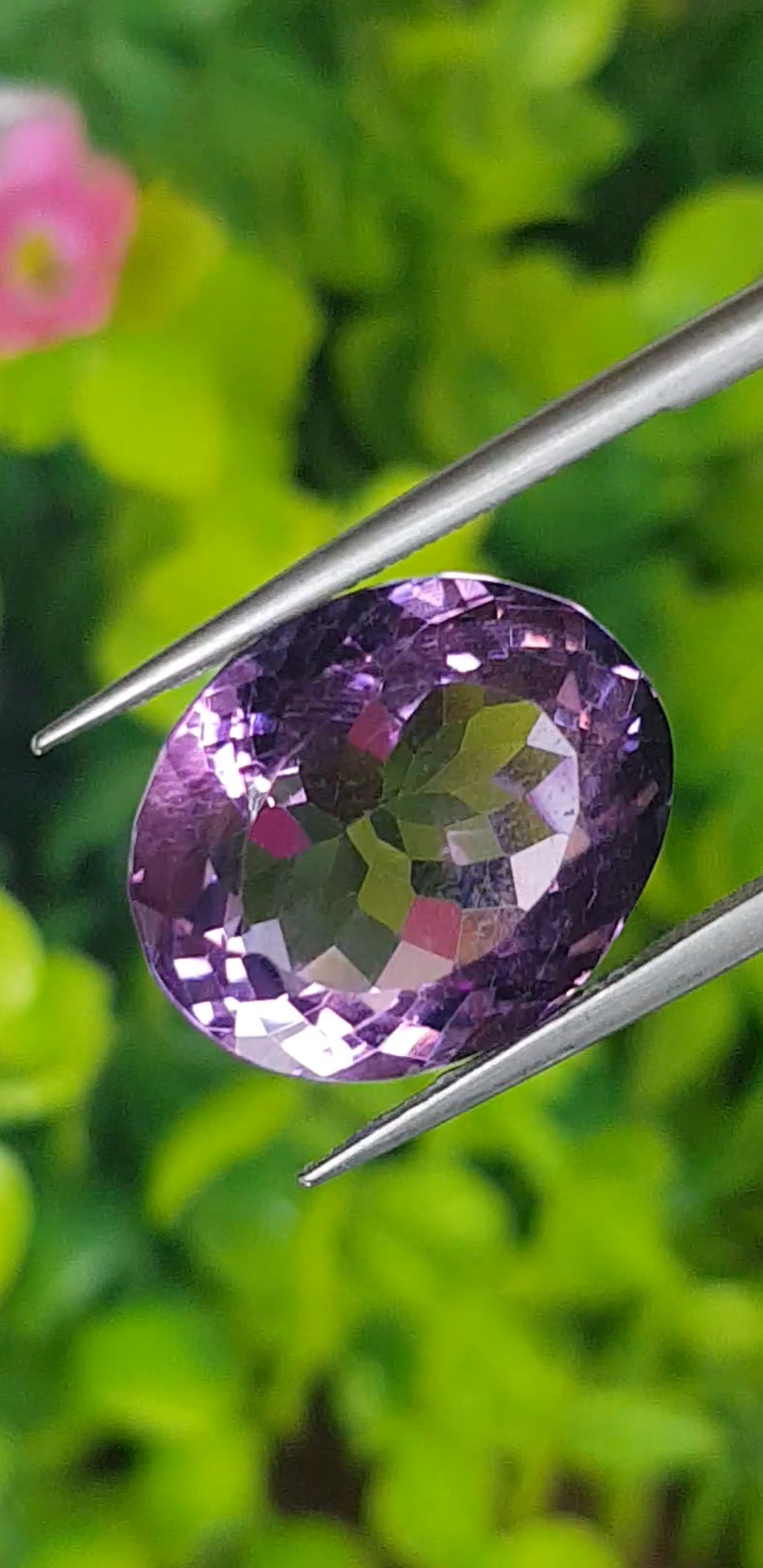 พลอย อเมทิส Amethyst 12.36 กะรัต (Cts.) พลอยแท้ อัญมณีมงคลประจําวันเกิด เครื่องประดับพลอย