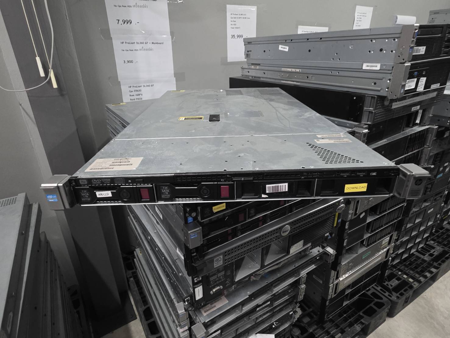 Server HPE Proliant Dl320E Gen8 E3-1240v2 Ram 32GB Tray x2
