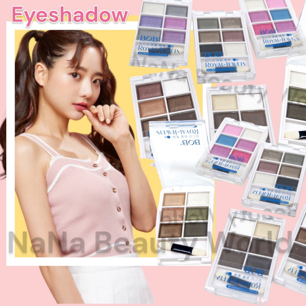 1 PV. เกาหลีเกาใจ BOB 6 Color Eyeshadow บีโอบี พาเลทอายแชโดว์ 6สี