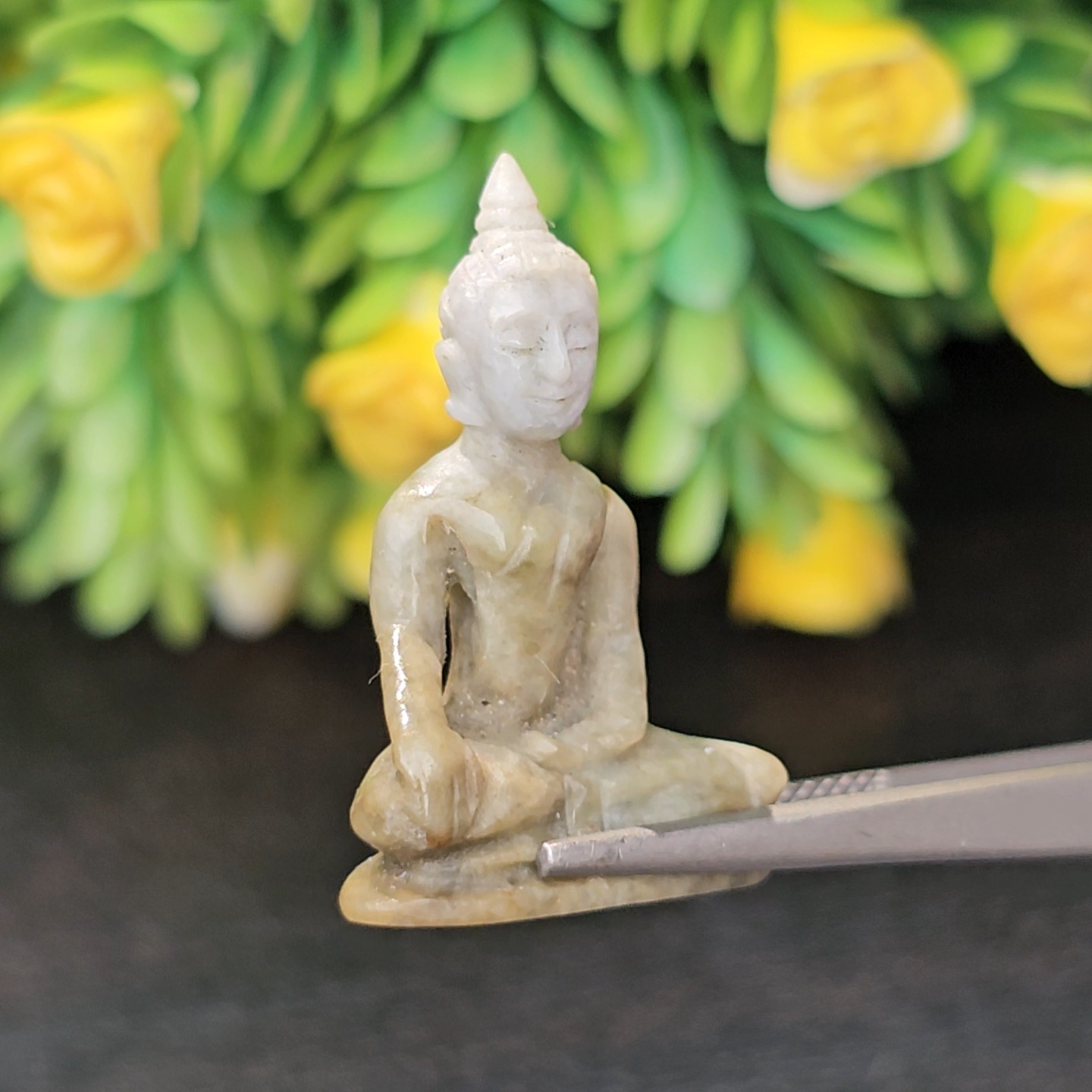 หยก แกะสลัก รูป พระ (Burmese jadeite) 19.38 กะรัต (cts.) หยก พม่า แท้