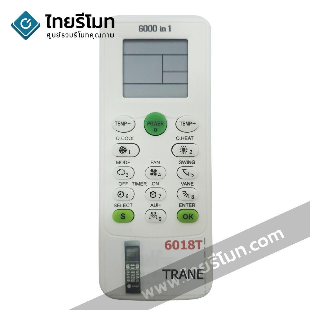 รีโมทแอร์ Trane รุ่น6018T แทนรุ่นดังรูปได้เลย
