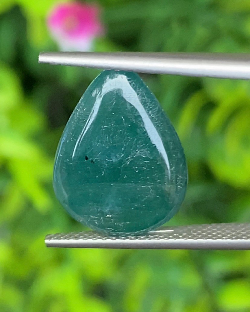 พลอย แกรนดิเดียร์ไรท์ Grandidierite 8.74 กะรัต (Cts.) พร้อมใบเซอร์ พลอยแท้ อัญมณีมงคลประจําวันเกิด เครื่องประดับพลอย