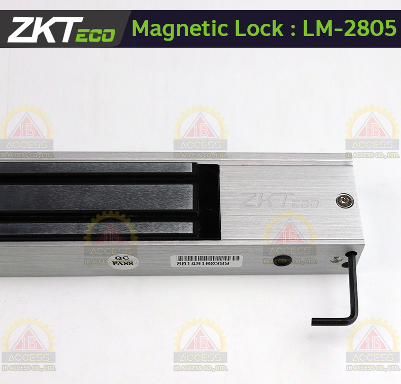 Magnetic Lock 600lbs. ยี่ห้อ ZKTeco รุ่น LM-2805 พร้อม LZ Bracket