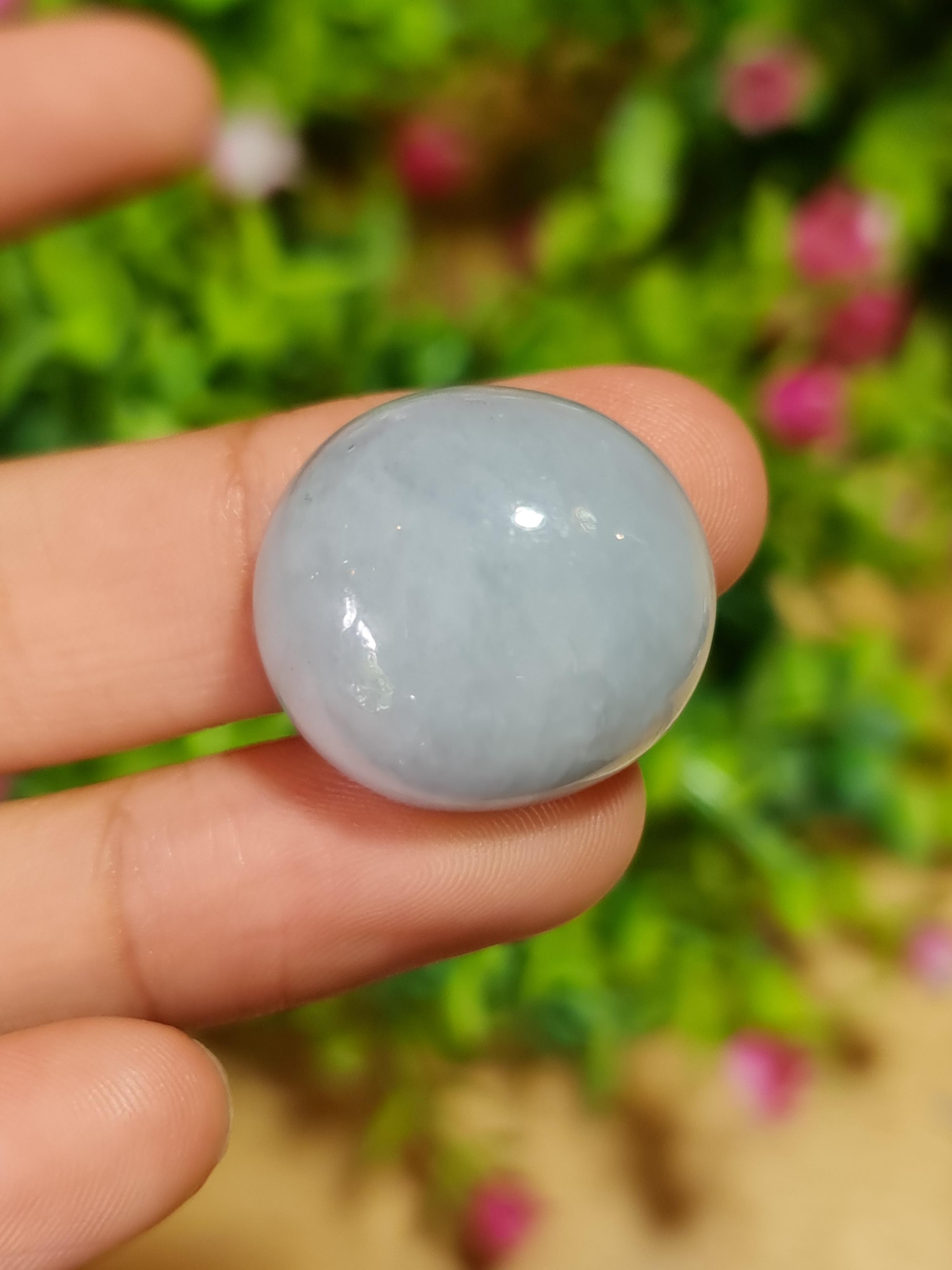 หยกพม่าเจียรนัย (Burmese jade ) 50.00 กะรัต หยกแท้ อัญมณีมงคลประจําวันเกิด เครื่องประดับหยก