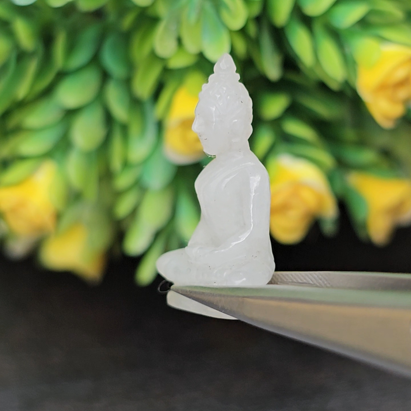 หยก แกะสลัก รูป พระ (Burmese jadeite) 15.37 กะรัต (cts.) หยก พม่า แท้