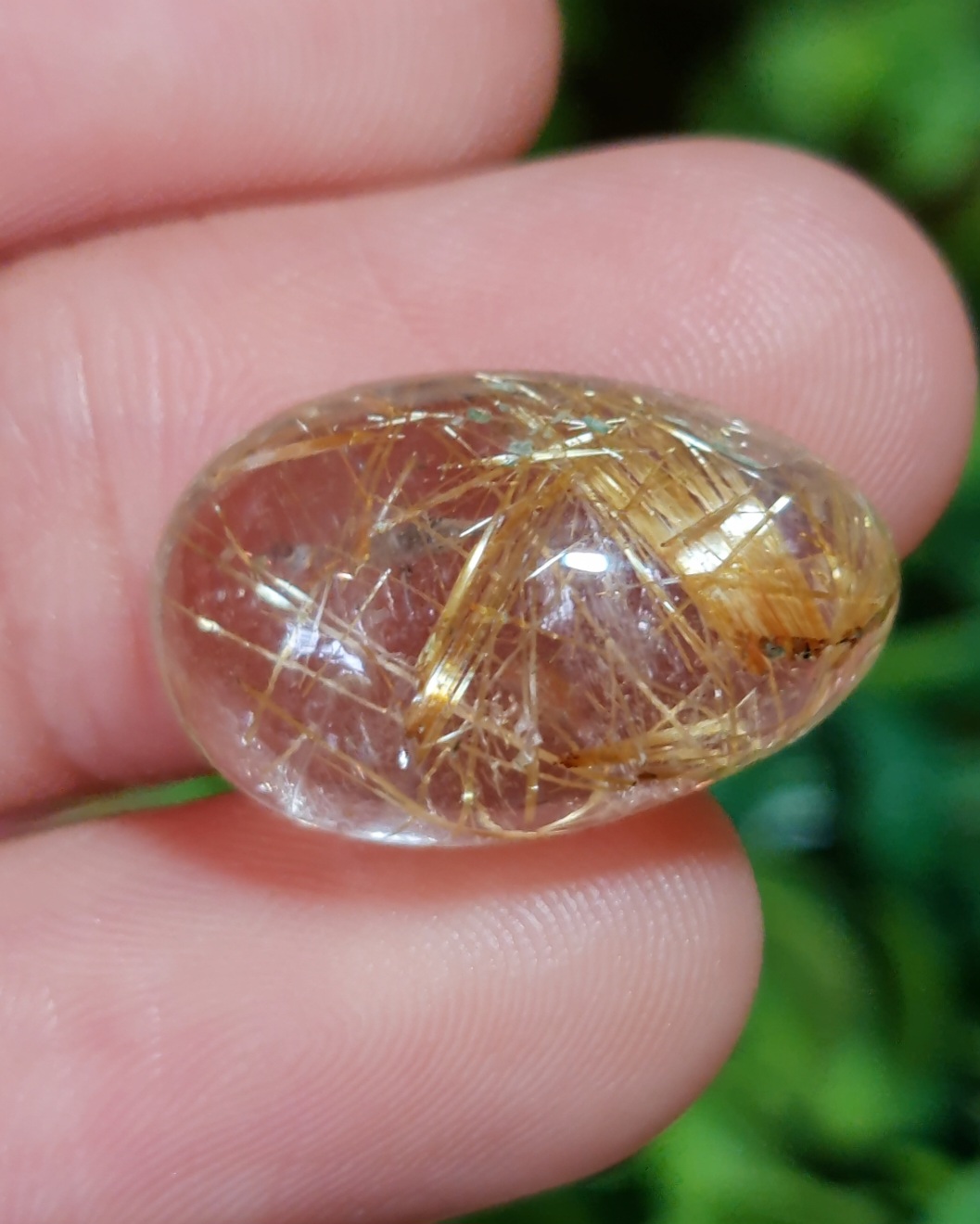 ไหมทอง ควอตซ์ Golden Rutilated Quartz 15.02 กะรัต Cts. พลอยแท้ อัญมณีมงคลประจําวันเกิด เครื่องประดับพลอย
