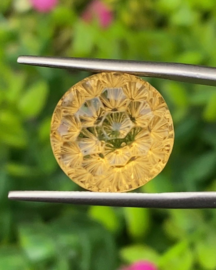พลอย ซิทริน Citrine 9.69 กะรัต (Cts.) พลอยแท้ อัญมณีมงคลประจําวันเกิด เครื่องประดับพลอย