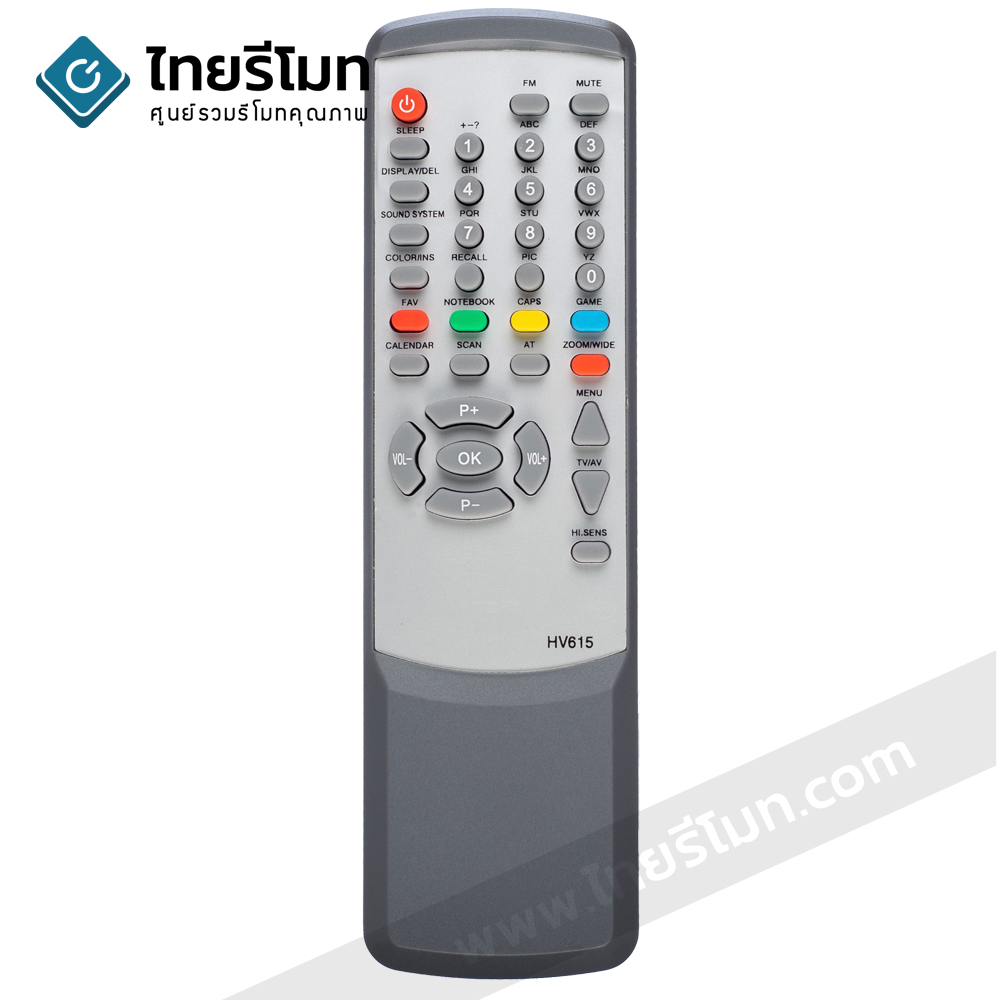 รีโมททีวี TCL รุ่นเทา (ปุ่มสี)