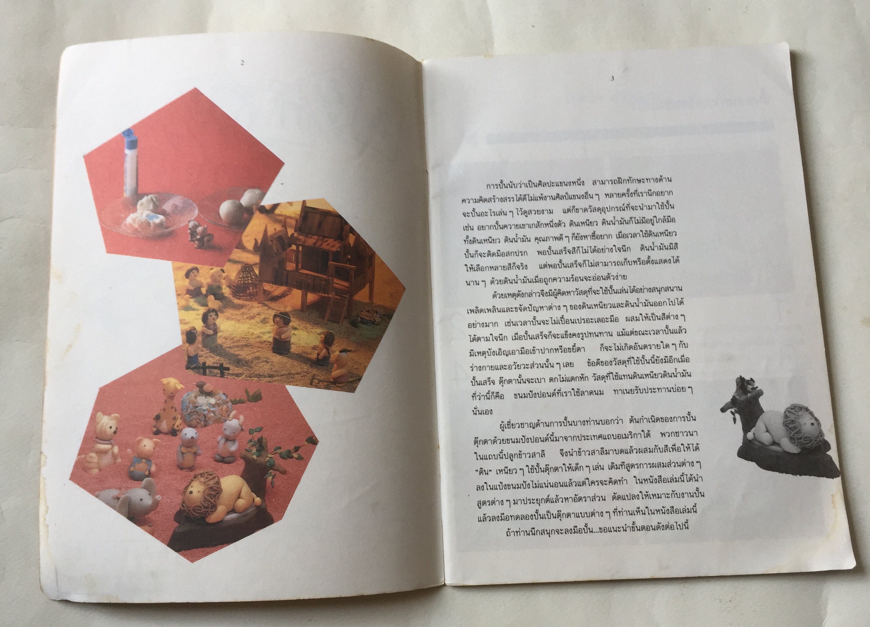 หนังสืองานอดิเรกเก่า สนุกกับการปั้น