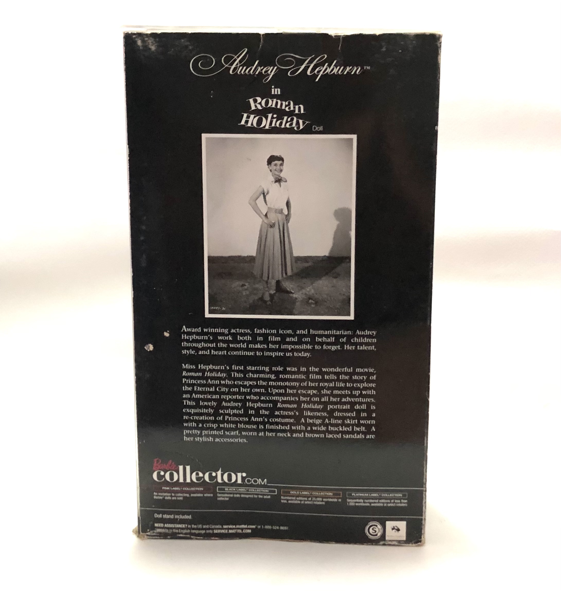 มือ1 เก่าเก็บในกล่อง ตุ๊กตาบาร์บี้ดารา ออเดรย์ แฮบเบิร์น Audrey Hepburn in Roman Holiday