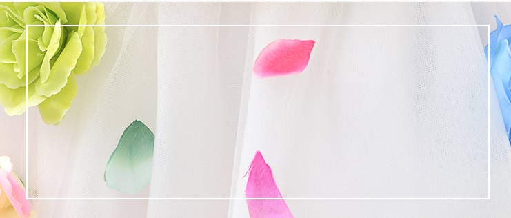 Pre-order ชุดแฟนซี ชุดราตรีเด็ก แขนกุด แต่งดอกไม้สามมิติ กระโปรงตาข่าย ซิปหลัง มีหางยางสวยงาม สำเนา