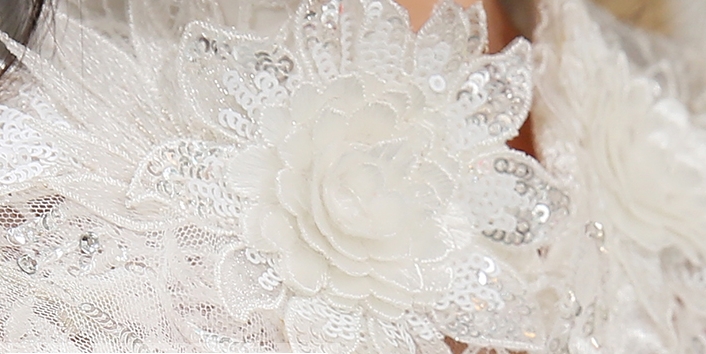 Pre-order ชุดราตรีเด็ก ชุดออกงาน ชุดกระโปรง แขนกุด คอจีน แต่งดอก แต่งเพชรช่วงอก กระโปรงตาข่าย ซิปหลัง