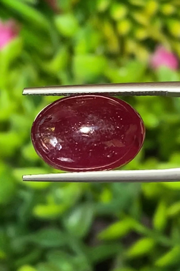 พลอย ทับทิม (Ruby Sapphire) 13.36 กะรัต (Cts.) พลอยแท้ อัญมณีมงคลประจําวันเกิด เครื่องประดับพลอย