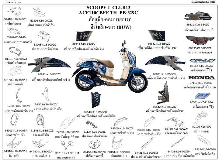 ชุดพลาสติกและเฟรมสี สกุ๊บปี้110ไอปี12-13