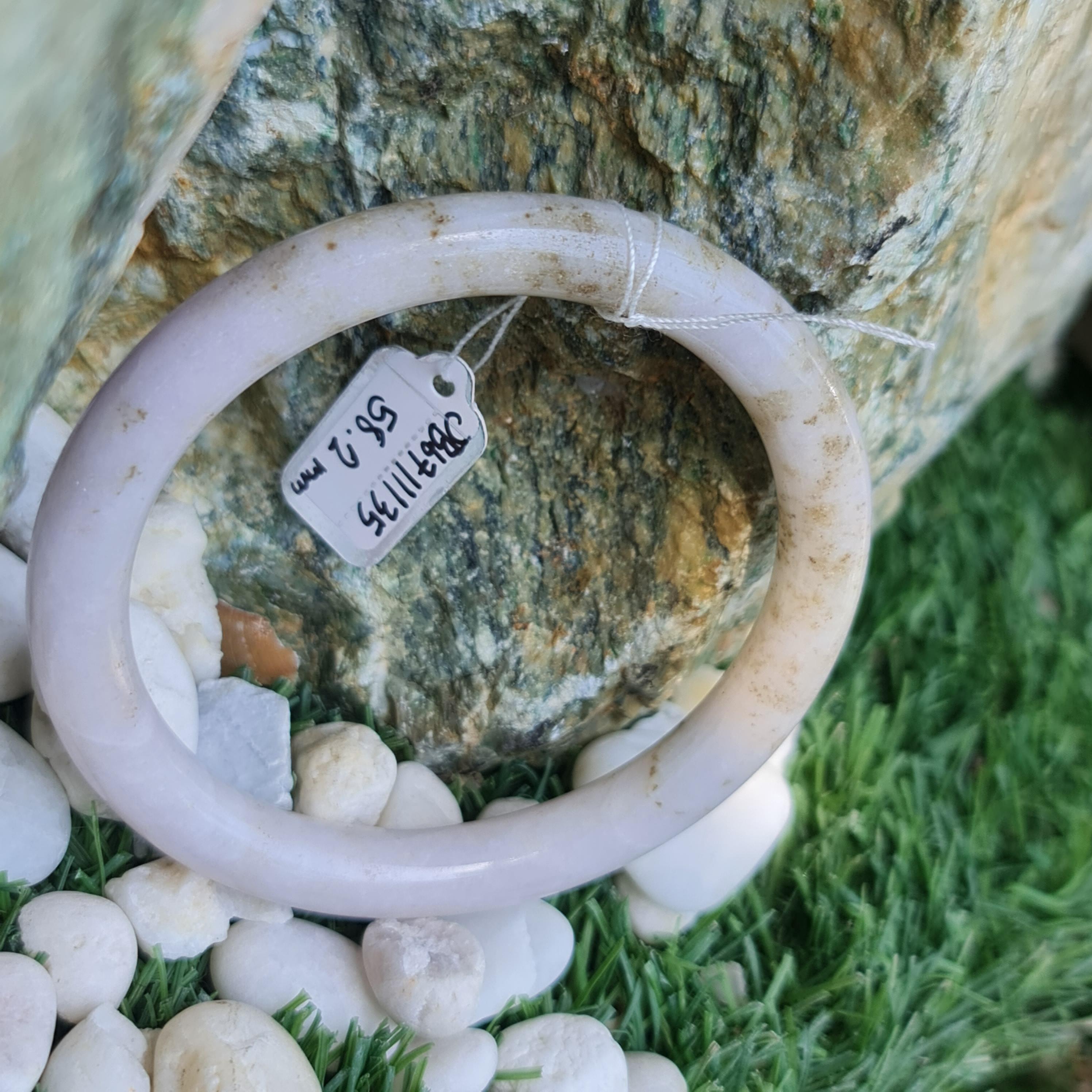 JB6711135 หยก พม่า แท้ Jade กำไลหยก 58.2 มม. (Jadeite bracelet) พม่า (Myanmar)