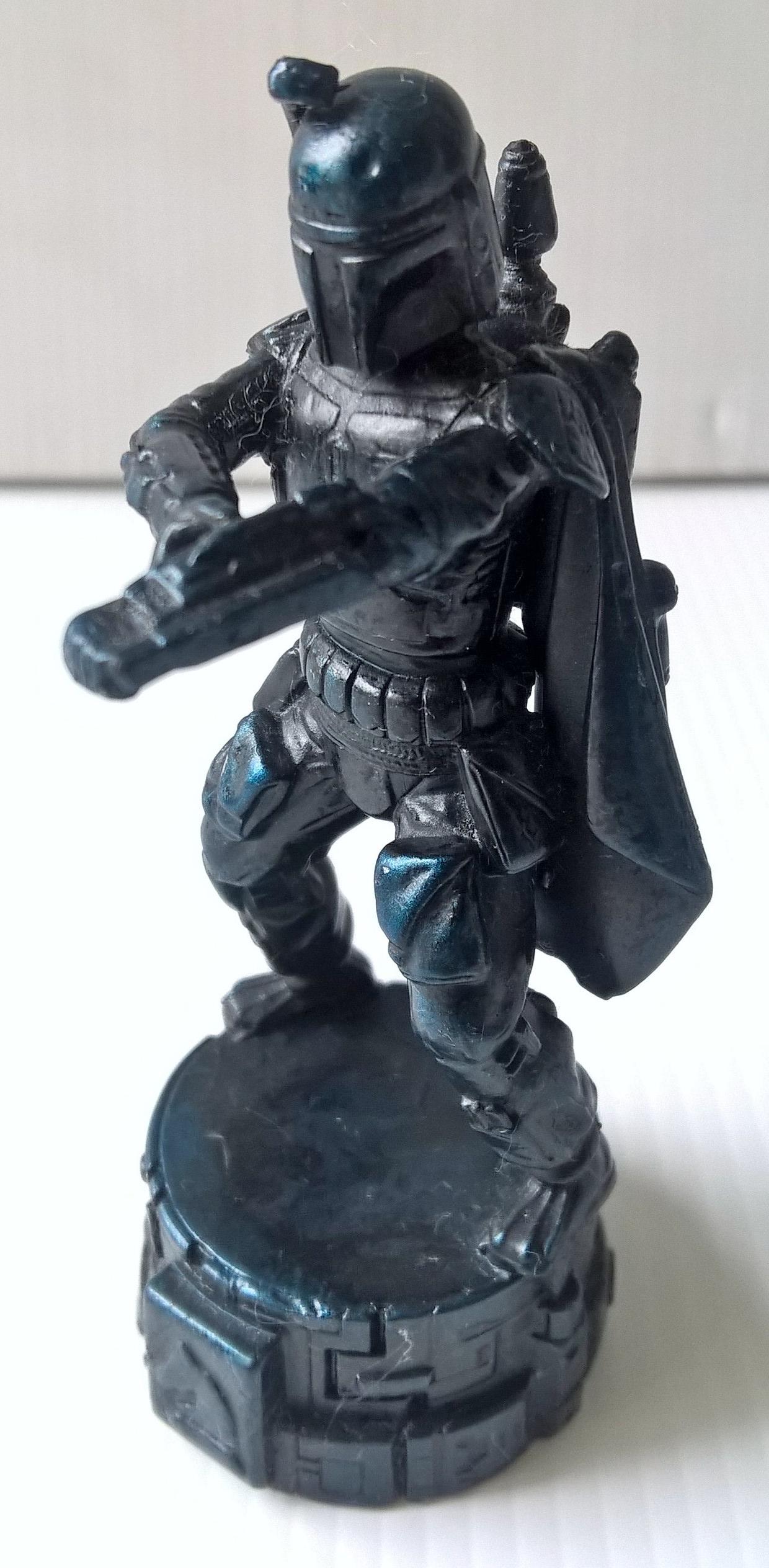 หมากรุกสตาร์วอส์ โบบาเฟ็ต (Boba Fett) ทำสีโลหะ สูงประมาณ 9.5ซม.จากภาพยนต์เรื่อง สตาร์ วอส์ (Star Wars)