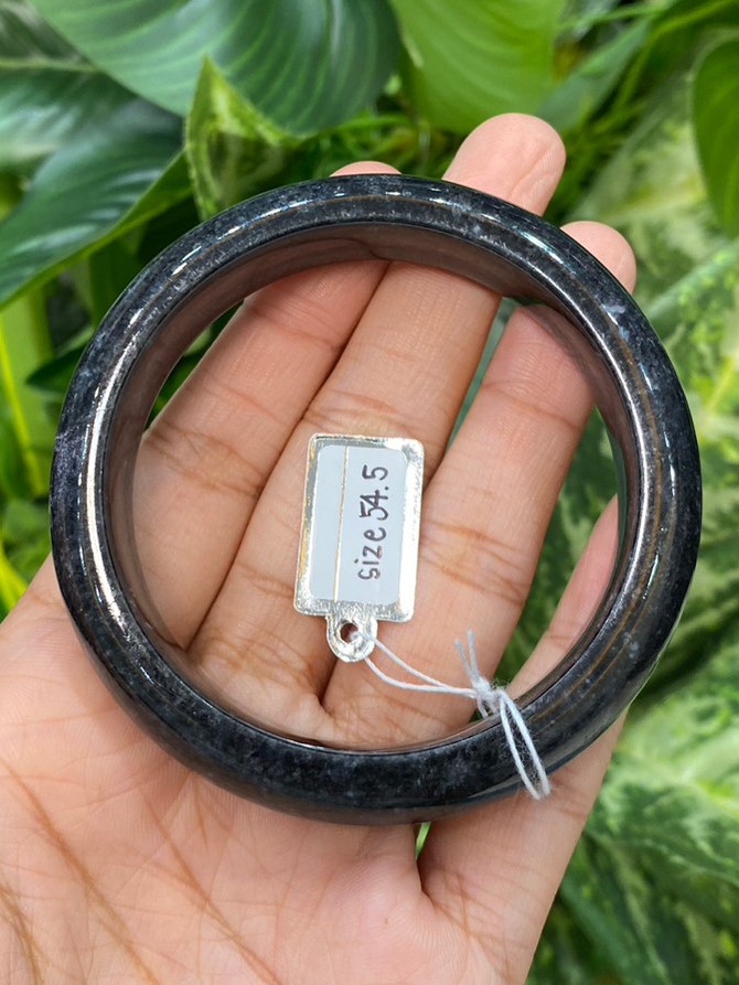 JB9002 หยก พม่า แท้ Jade กำไลหยก 54.5 มม. (Jadeite bracelet) พม่า (Myanmar)
