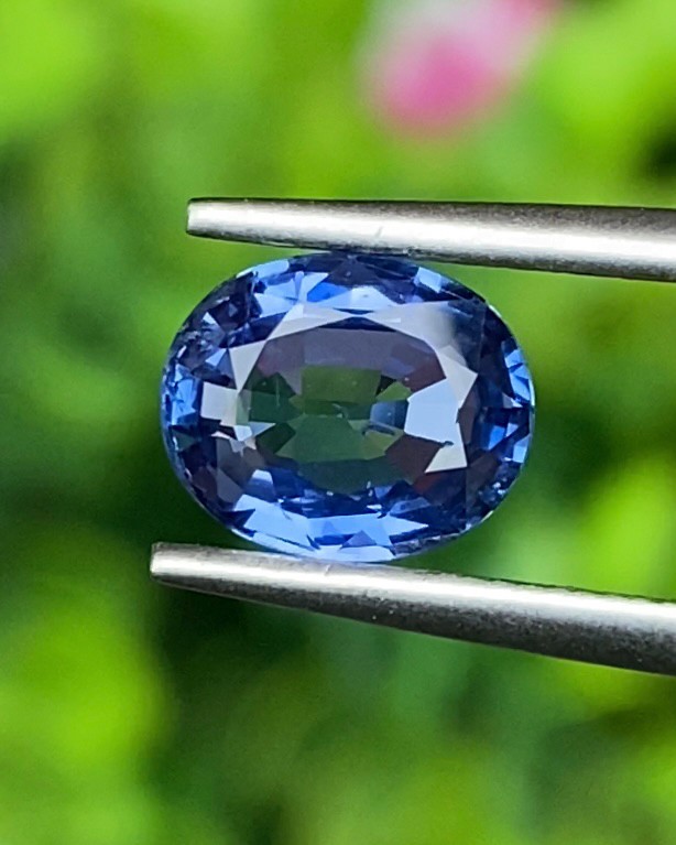 พลอย ไพลิน blue sapphire 1.52 กะรัต (Cts.) พลอยแท้ อัญมณีมงคลประจําวันเกิด เครื่องประดับพลอย