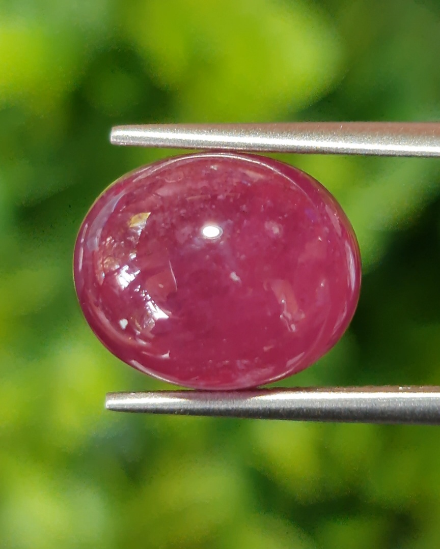 พลอย ทับทิม (Ruby Sapphire) 14.09 กะรัต (Cts.) พลอยแท้ อัญมณีมงคลประจําวันเกิด เครื่องประดับพลอย
