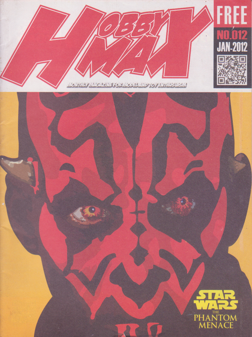 วารสารของเล่น ของสะสม Hobby Max No.012, Jan 2012 ปก ดาร์ทโมล Star wars,Phantom Menac