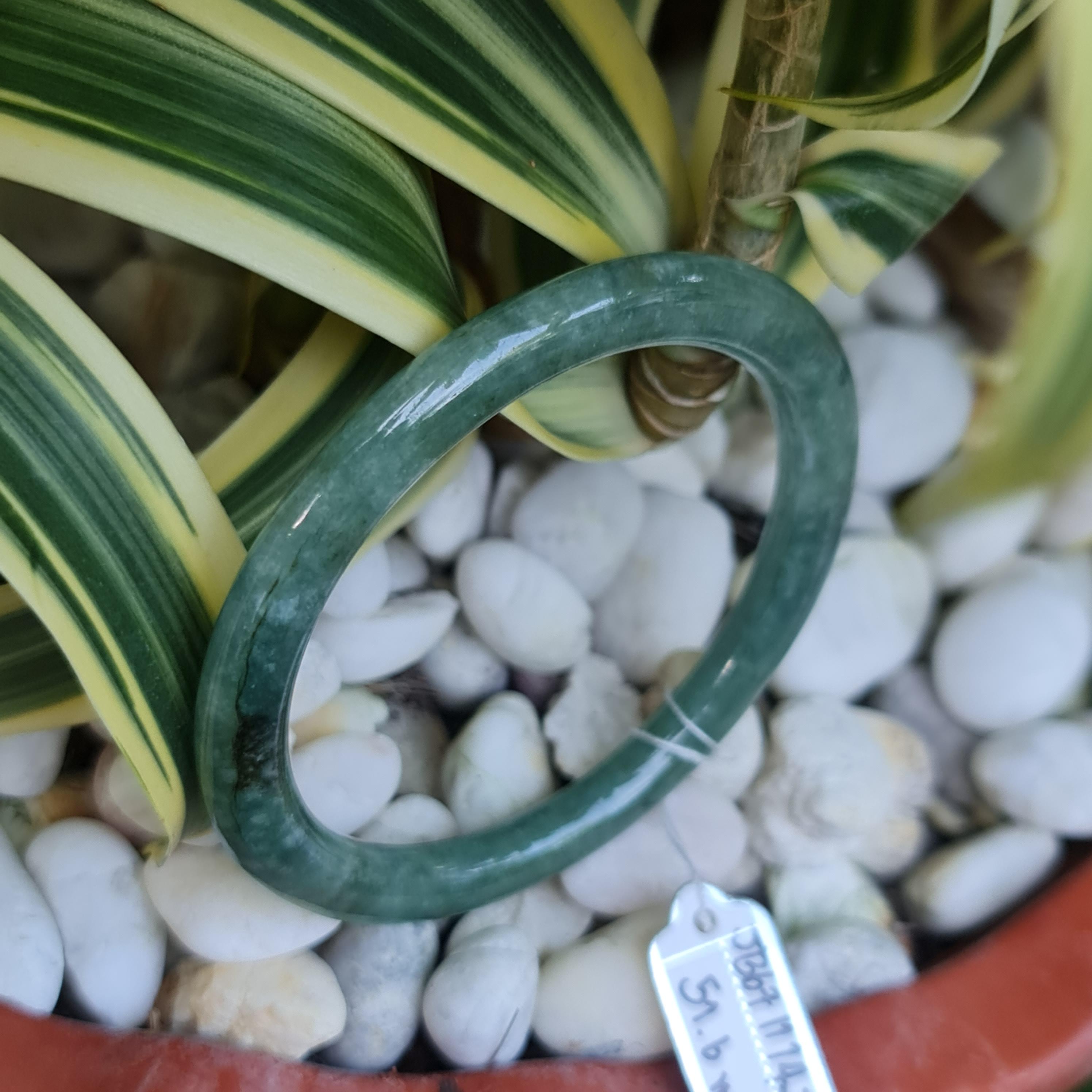 JB6711143 หยก พม่า แท้ Jade กำไลหยก 51.6 มม. (Jadeite bracelet) พม่า (Myanmar)