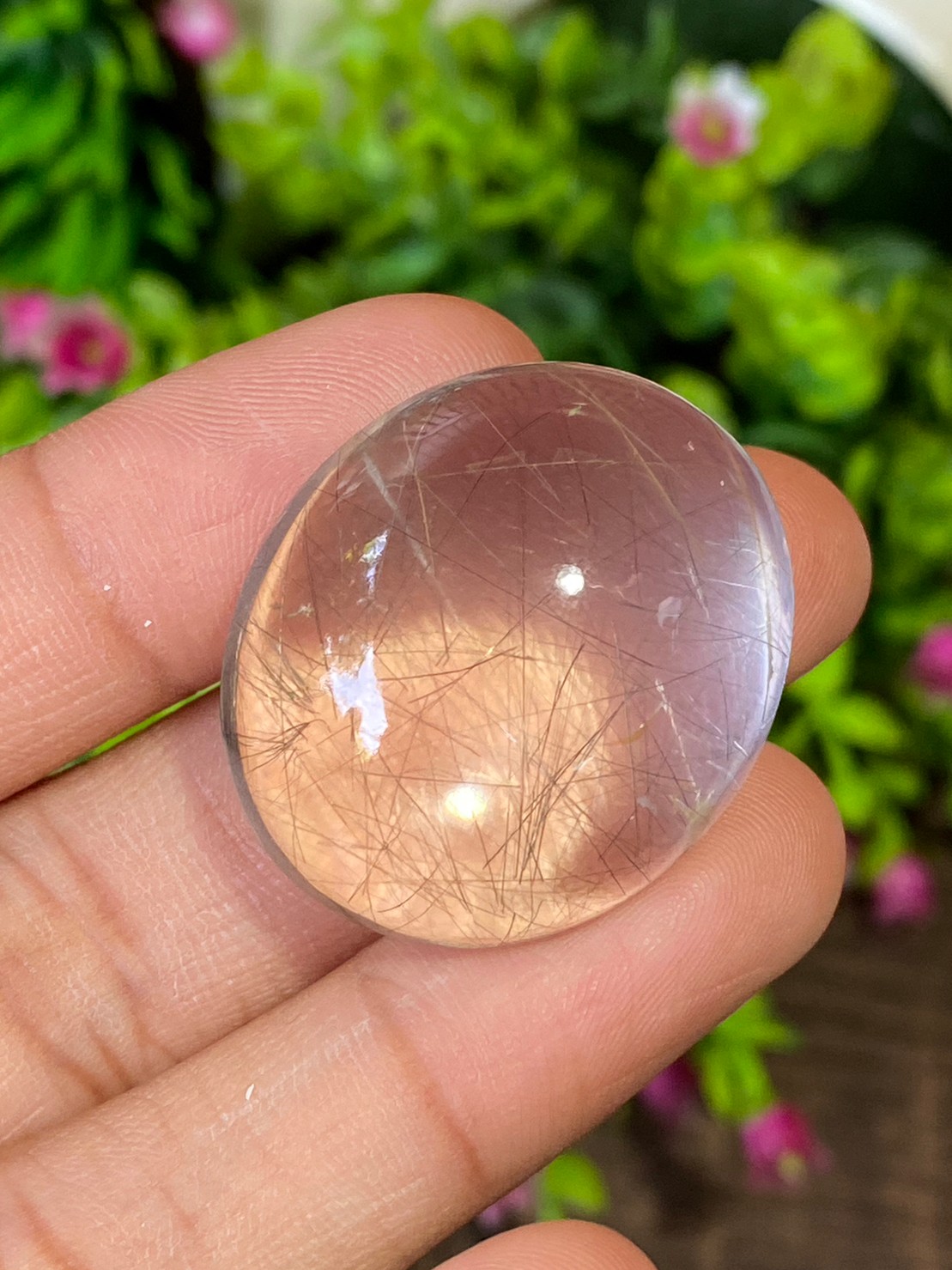 ไหมทอง ควอตซ์ Yellow Rutilated Quartz 86.82 กะรัต Cts. พลอยแท้ อัญมณีมงคลประจําวันเกิด เครื่องประดับพลอย