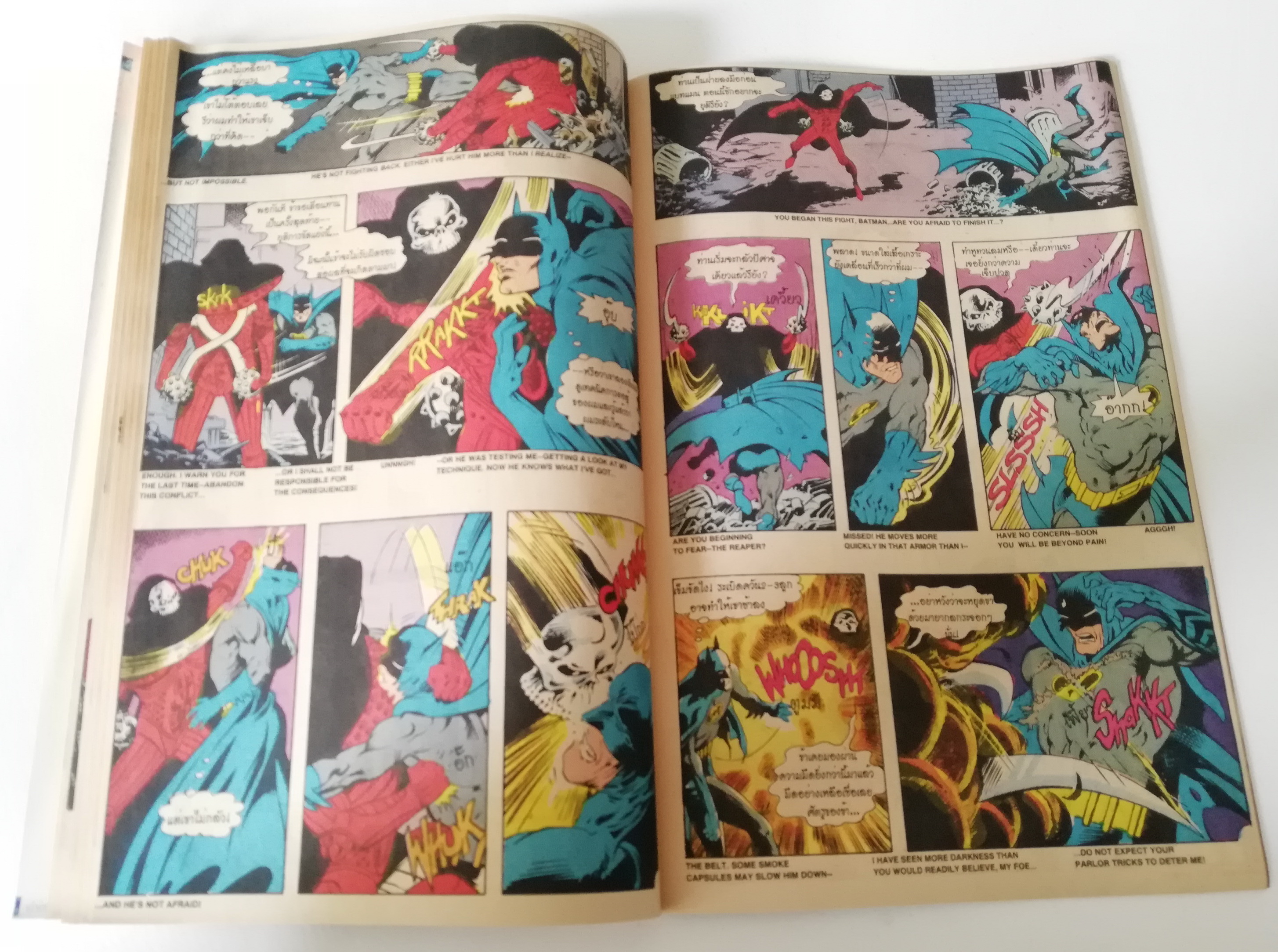 หนังสือการ์ตูน DC comics การ์ตูนภาษาไทย-อังกฤษ แบทแมน BATMAN ฉบับที่ 10 ตอน ปีศาจเคียวสยองขวัญ BATMAN YEAR 2 PART1 โดย BARR,DAVIS &NEARY จาก เนชั่นคอมิคส์