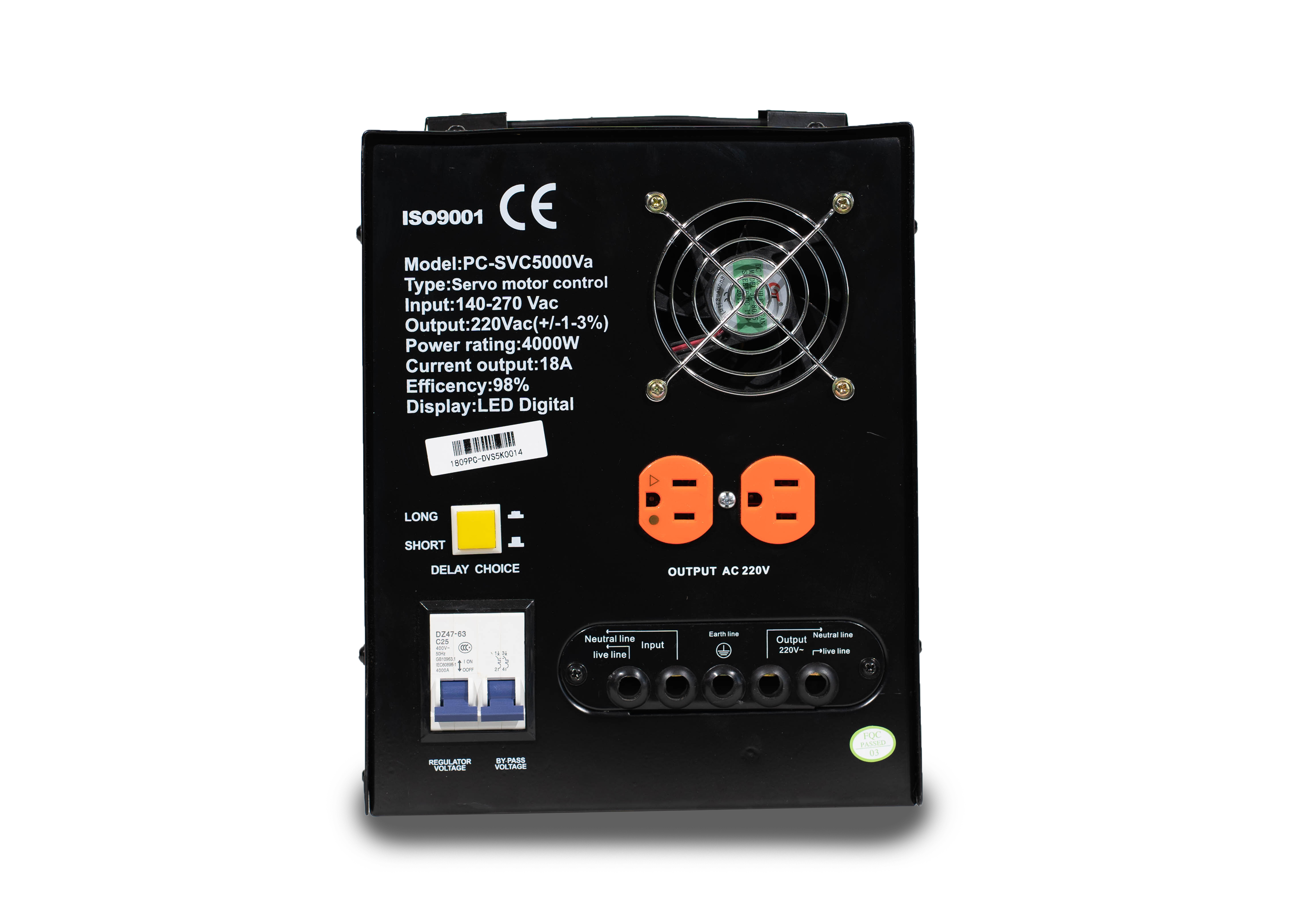 เครื่องควบคุมแรงดันไฟฟ้าอัตโนมัติ รุ่น PC-SVC 5000Va