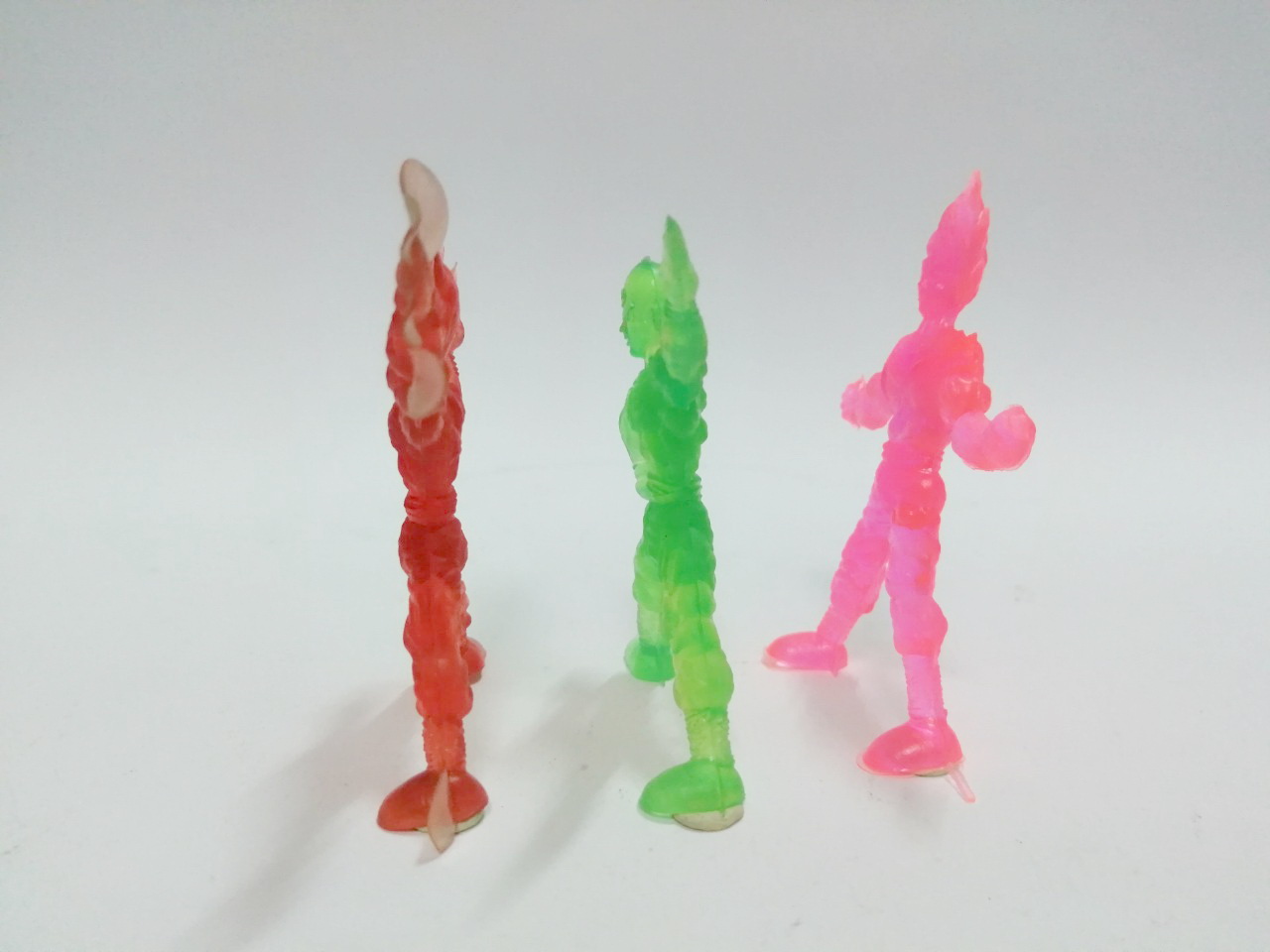 ตุ๊กตุ่นยาง ดราก้อนบอล เทนชินฮัน(เขียว) โกคู(แดง) โกคูซุปเปอร์ไซยา(ชมพู)