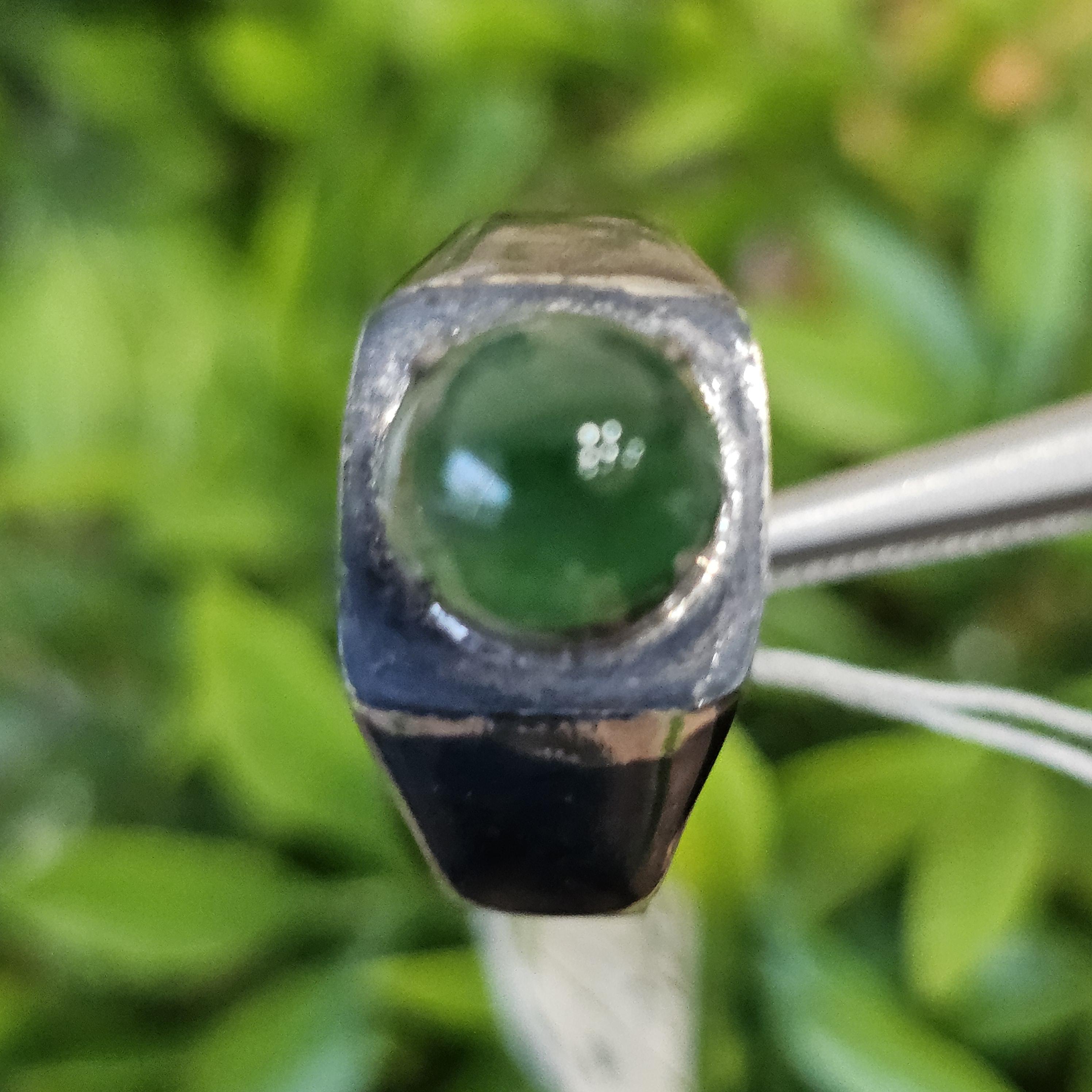 หยก พม่า แท้ Jade แหวนหยก (jadeite Ring) Size 59 ดิบ ไม่ผ่านการปรับปรุง (Type A) พม่า (Myanmar)