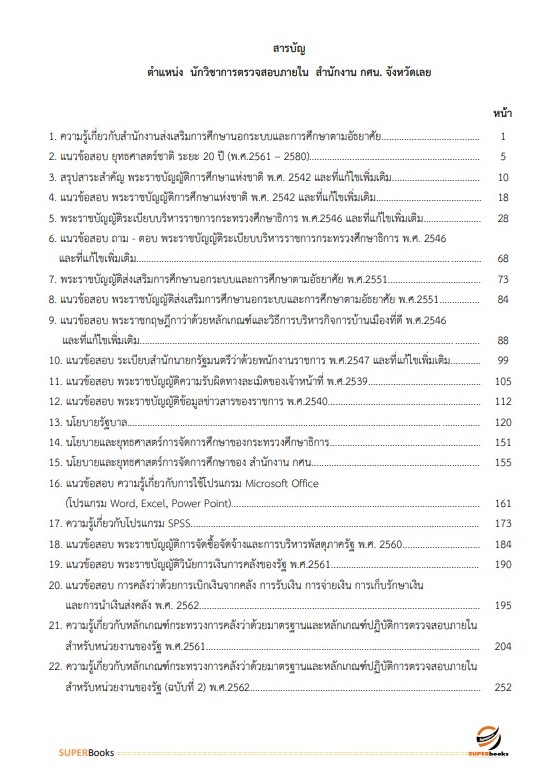 แนวข้อสอบ นักวิชาการตรวจสอบภายใน สำนักงาน กศน.จังหวัดนครปฐม