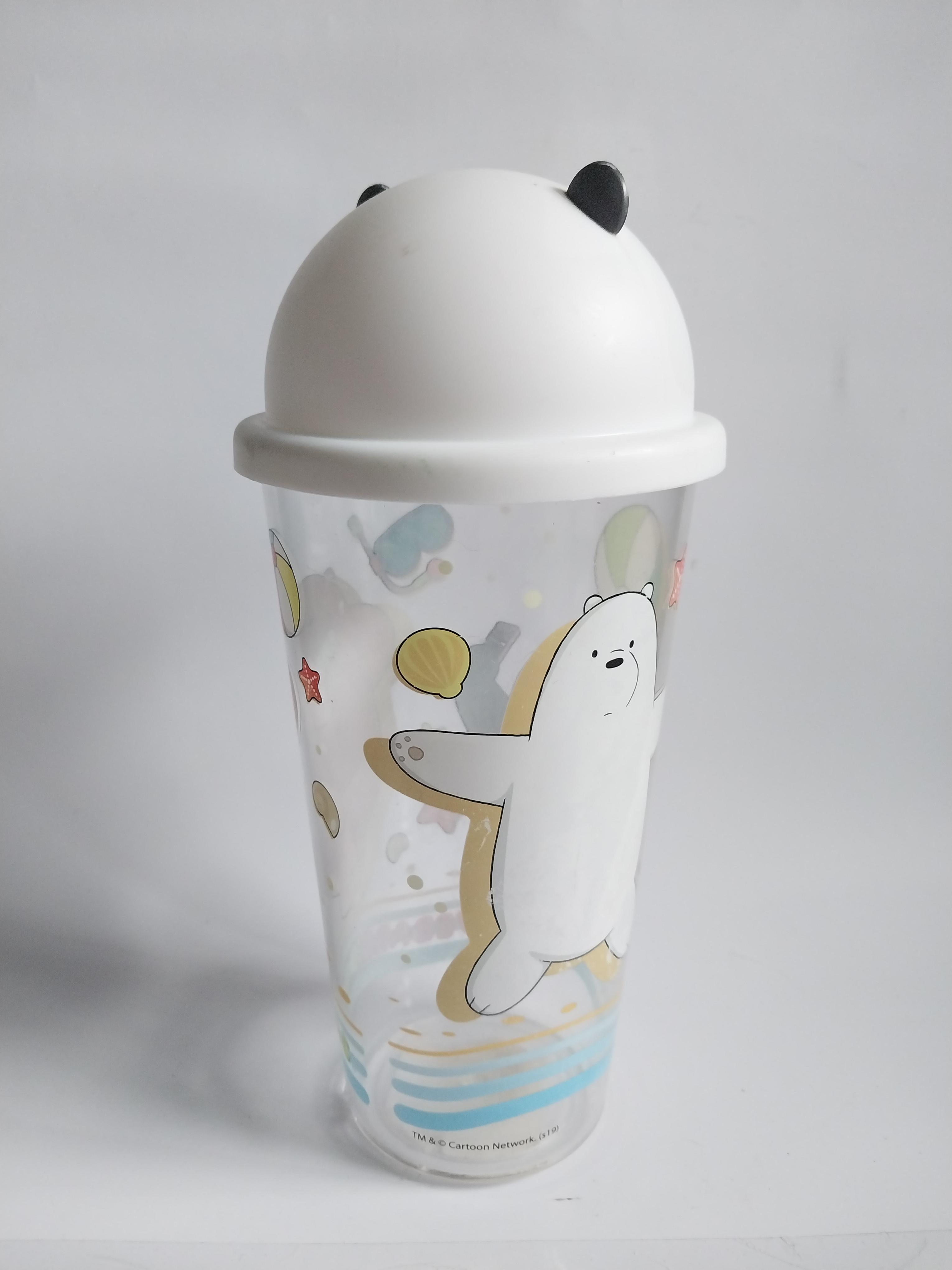 มีหลายภาพ ของสะสมเก่ามีตำหนิ โปรดดูทุกภาพ แก้วน้ำ ลาย We bare Bear มี 3 ตัว