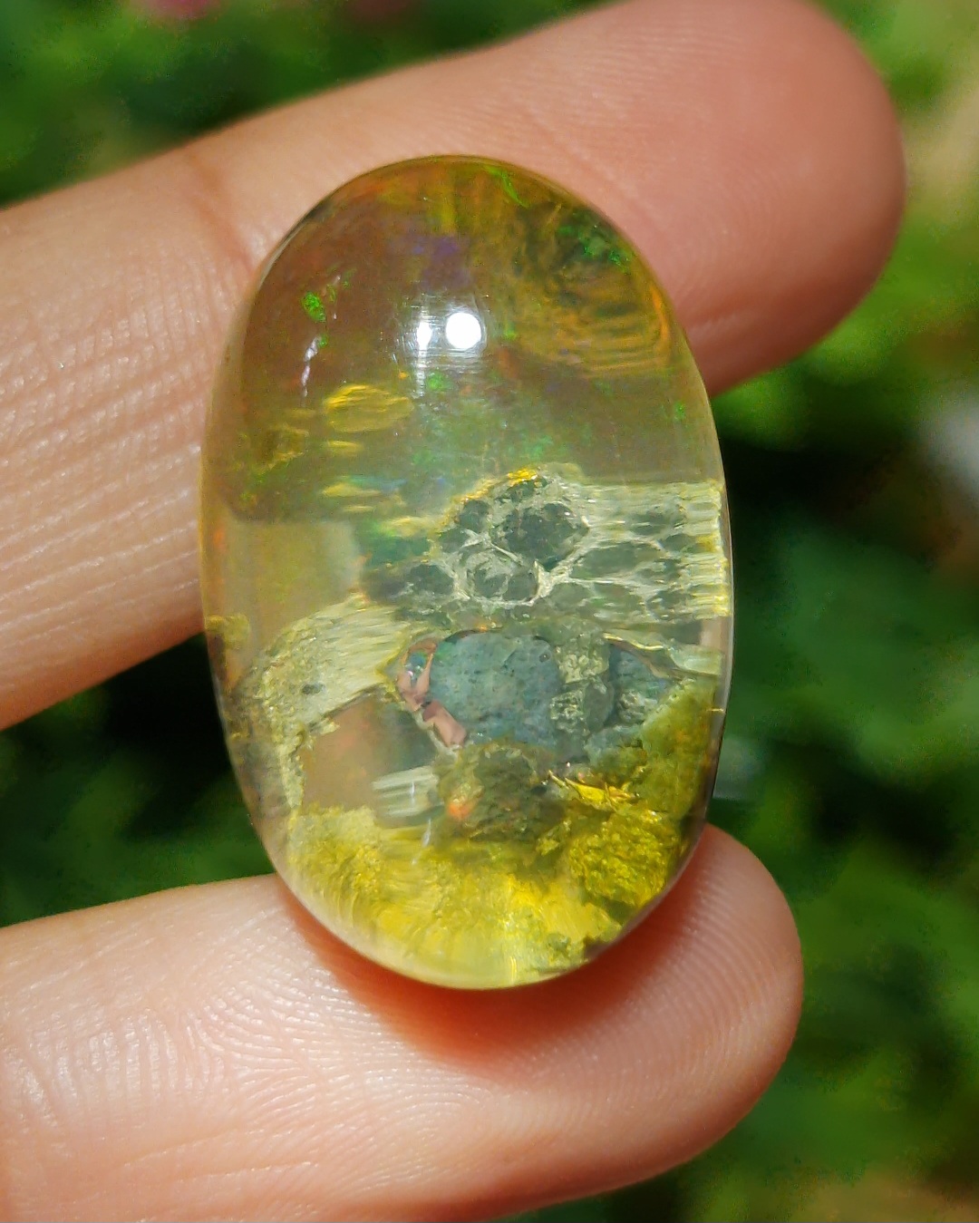 พลอย ไวท์ โอปอล White Opal 42.71 กะรัต (Cts.) พลอยแท้ อัญมณีมงคลประจําวันเกิด เครื่องประดับพลอย