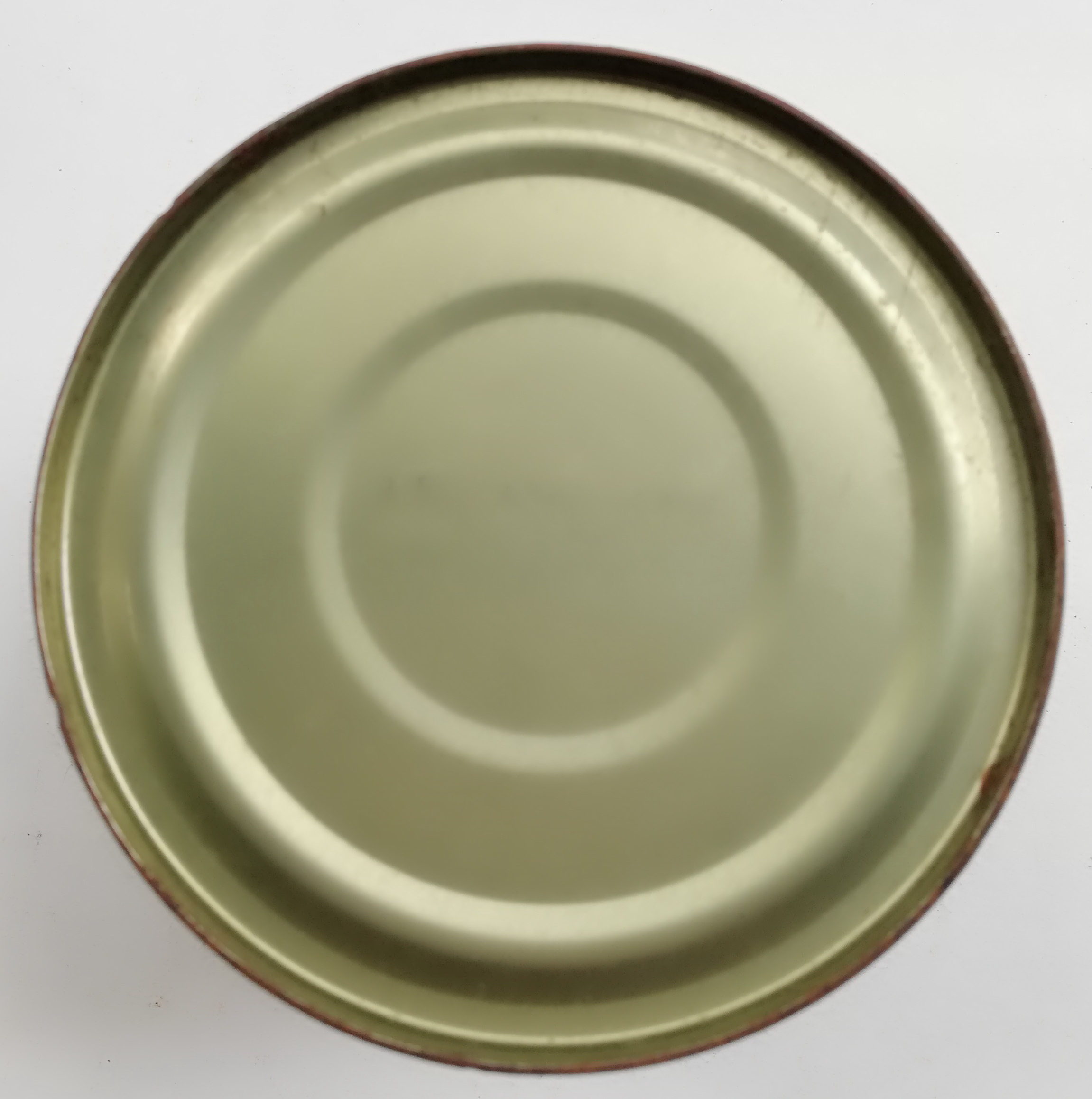 ของสะสม กล่องสังกะสี (กล่องโลหะ) กระป๋องโก๋แก่รสกาแฟขนาดเล็กพร้อมฝา กระป๋องทรงกระบอกสีกาแฟ เส้นผ่าศุนย์กลางประมาณ 3" ความสูงประมาณ 3"