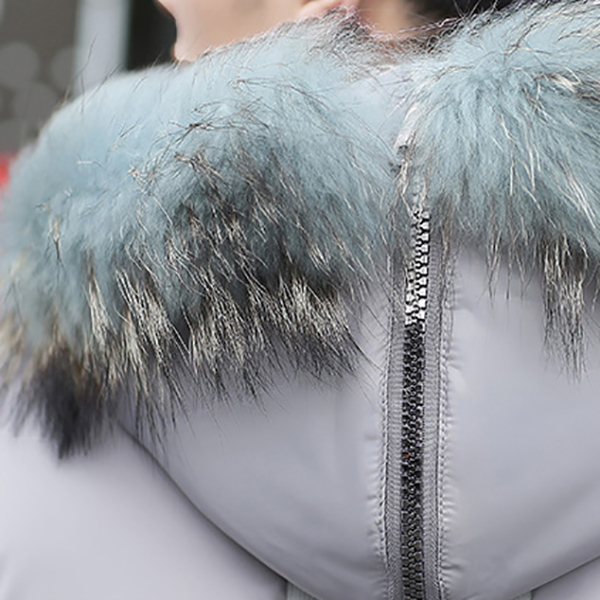 เสื้อโค้ทกันหนาวลุยหิมะ มีฮู้ดเฟอร์ถอดได้ คอลเลคชั่นคู่รัก (11629X)