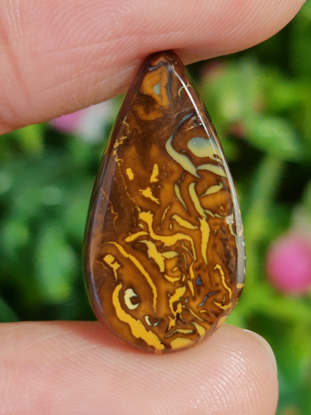 พลอย โบลเดอร์ โอปอล ออสเตรเลีย Australian Boulder Opal 10.60 กะรัต (Cts.) พลอยแท้ อัญมณีมงคลประจําวันเกิด เครื่องประดับพลอย